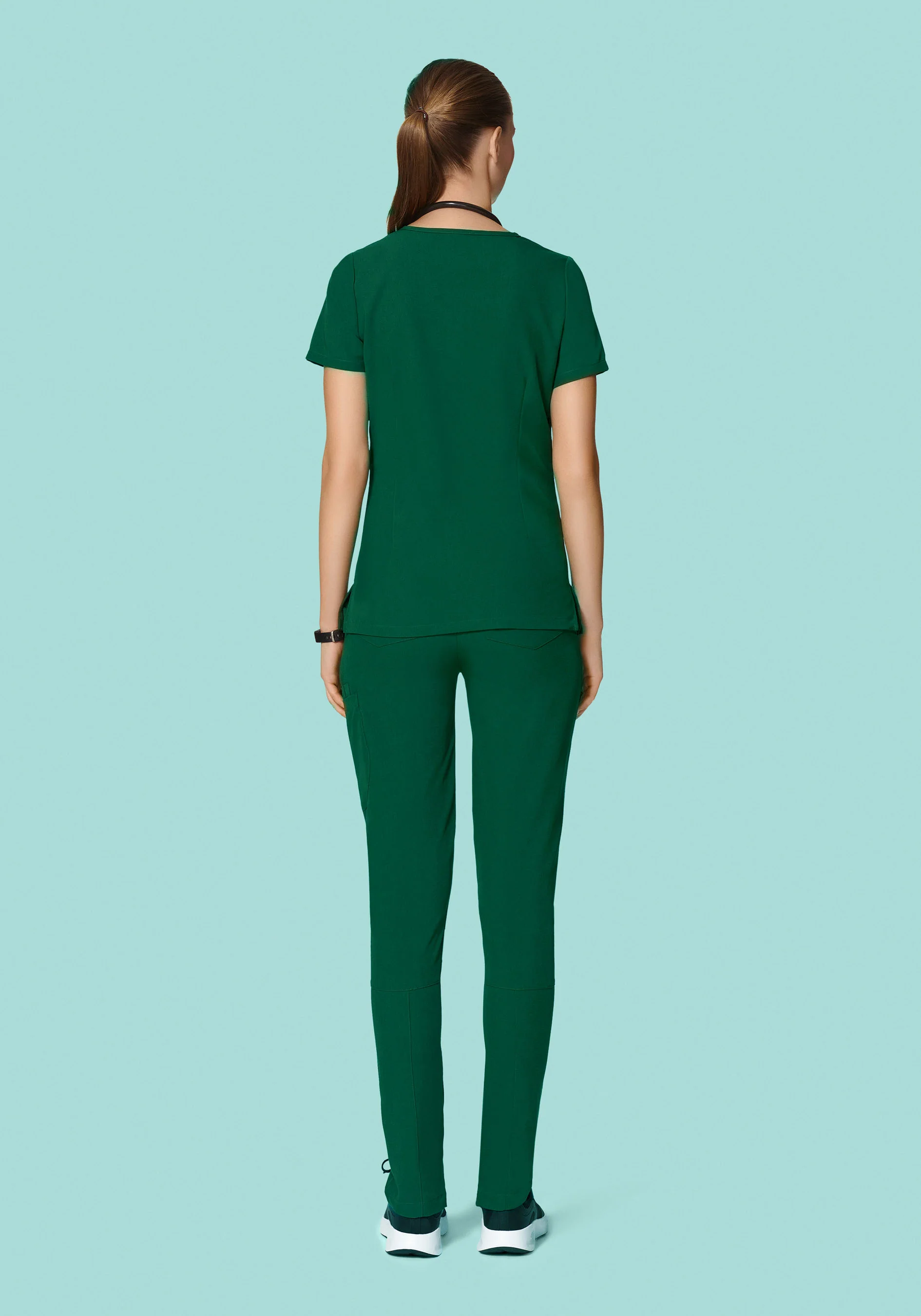 6 Pocket Slim Pants Hunter Green - Image 5