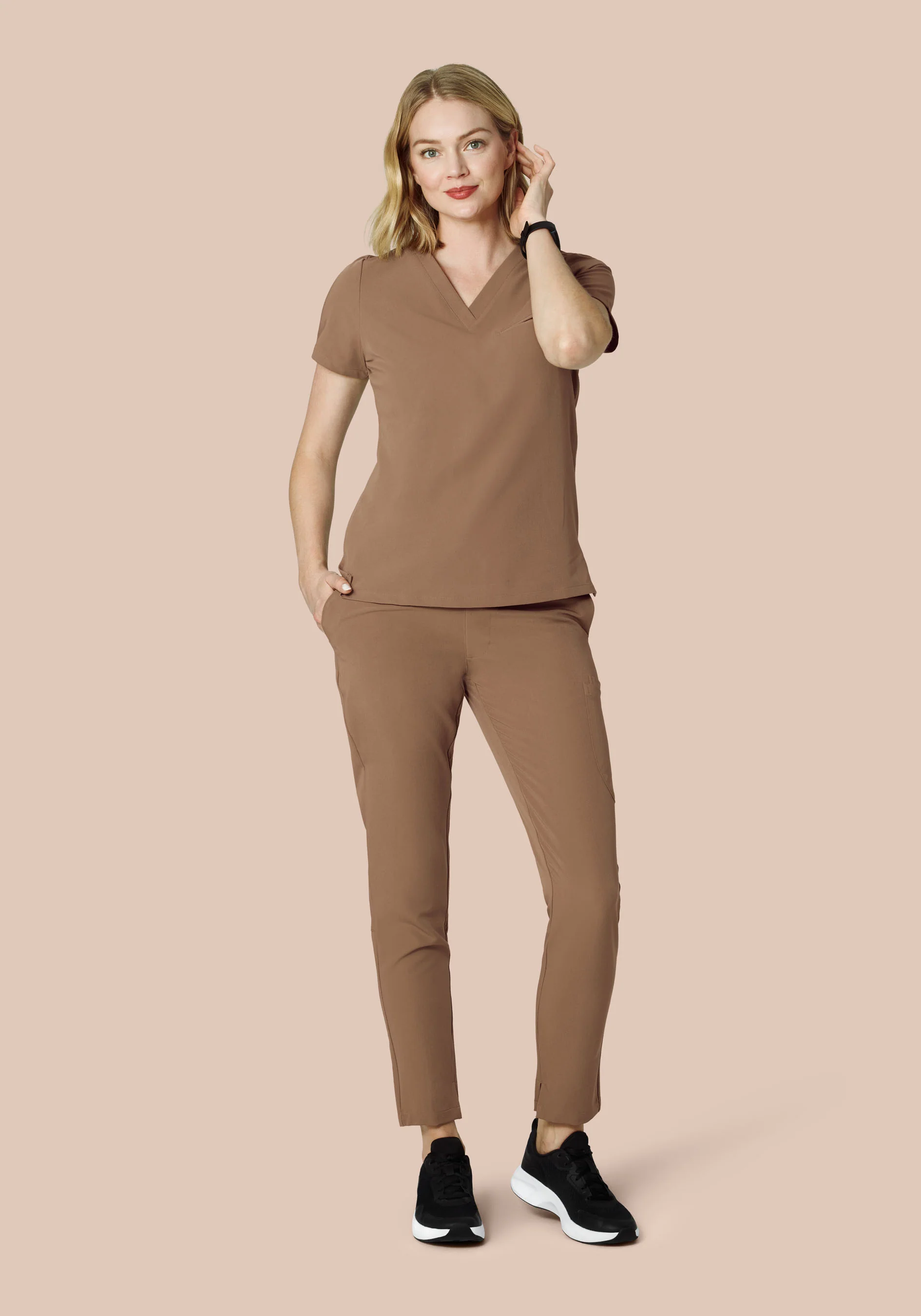 6 Pocket Slim Pants Mocha - Image 3