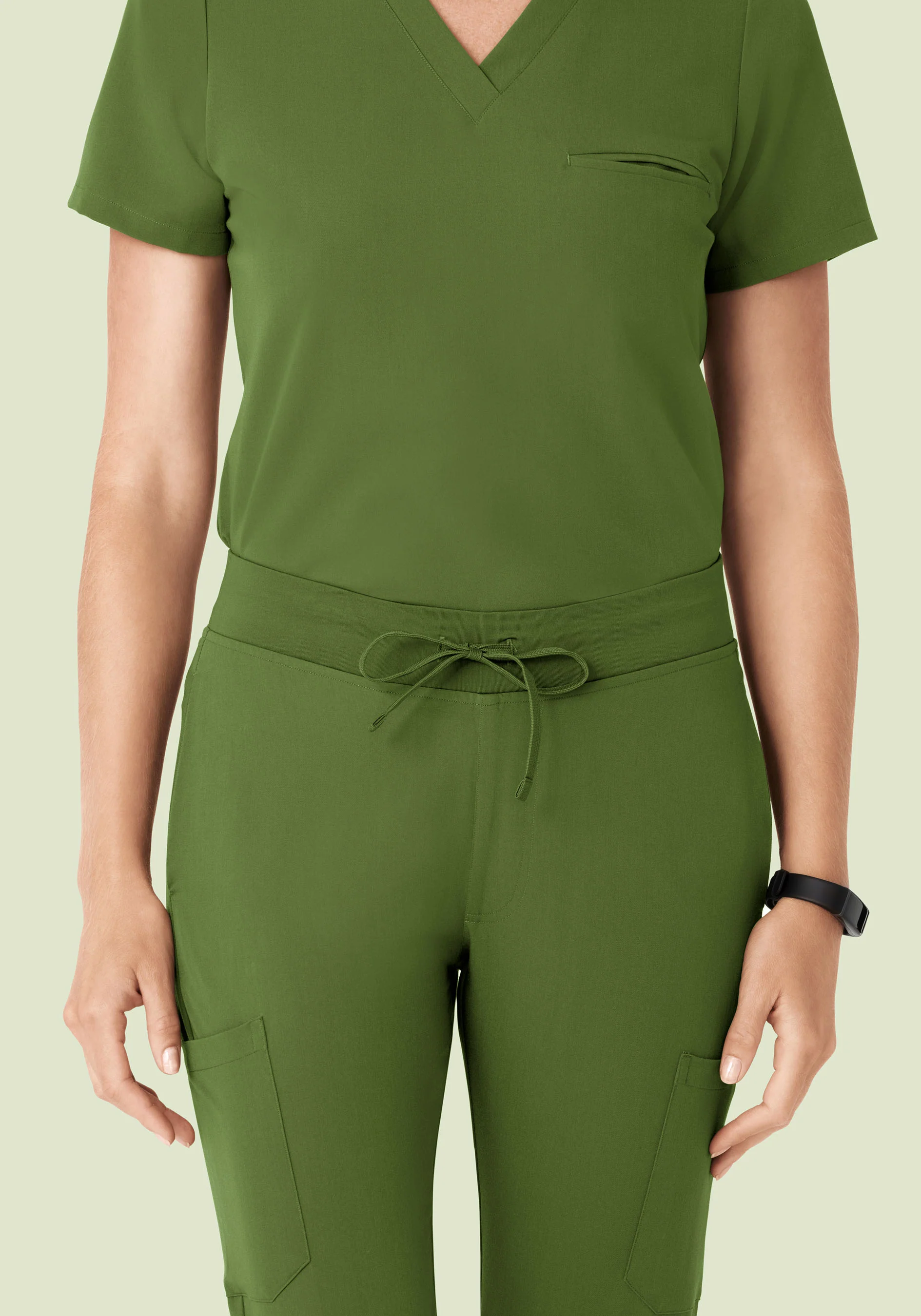 6 Pocket Slim Pants Moss - Image 3