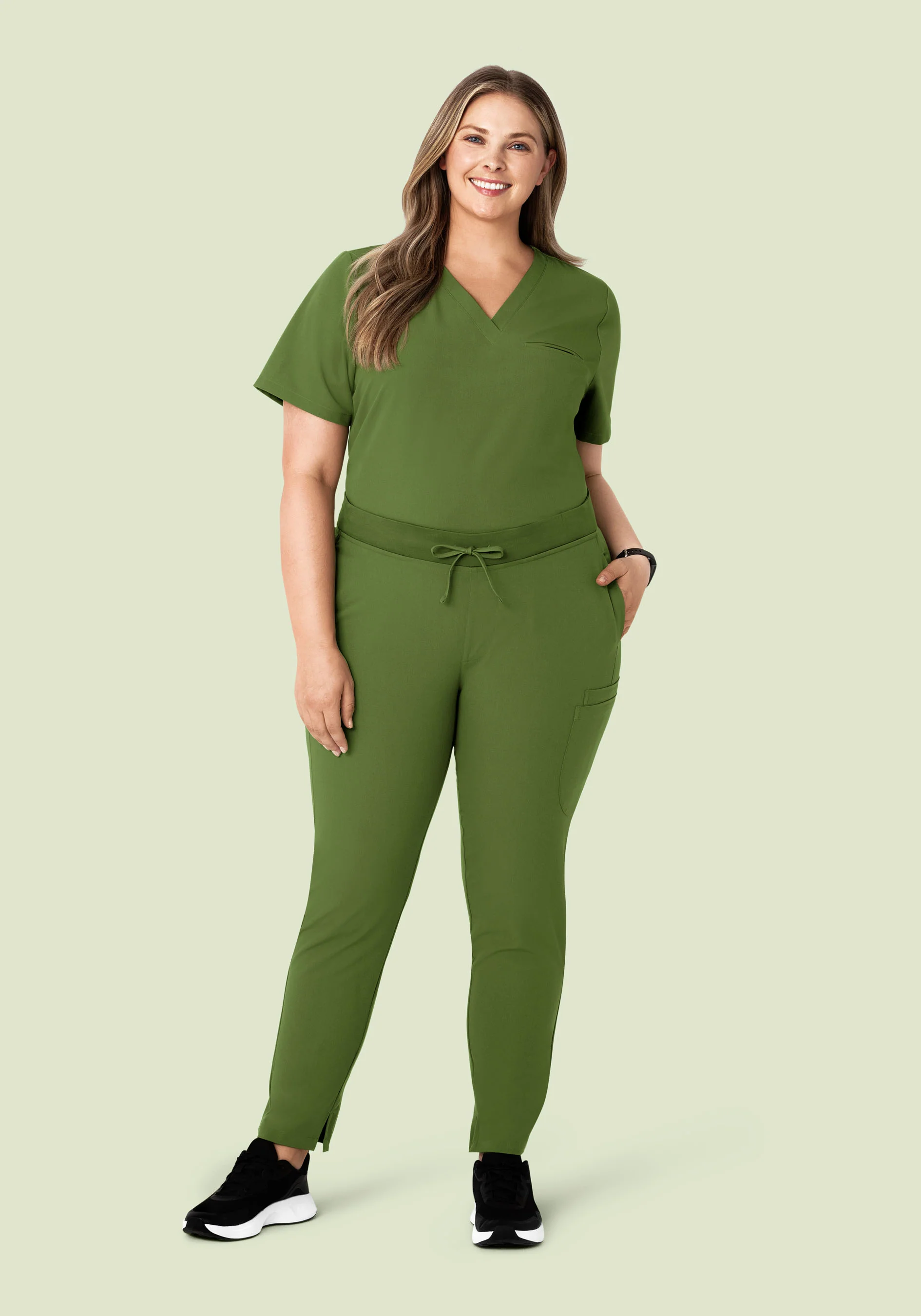 6 Pocket Slim Pants Moss - Image 6
