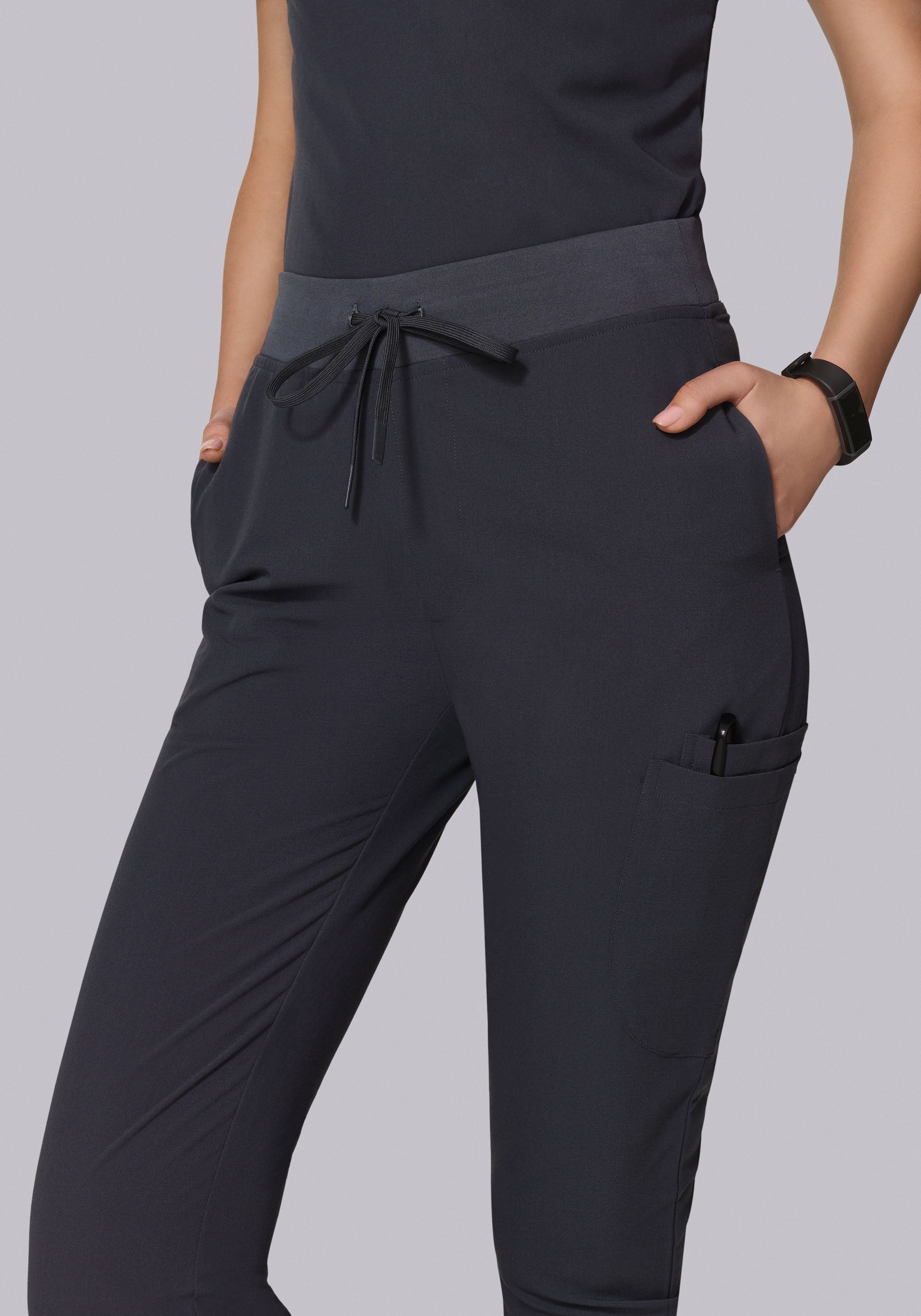 6 Pocket Slim Pants Pewter - Image 3