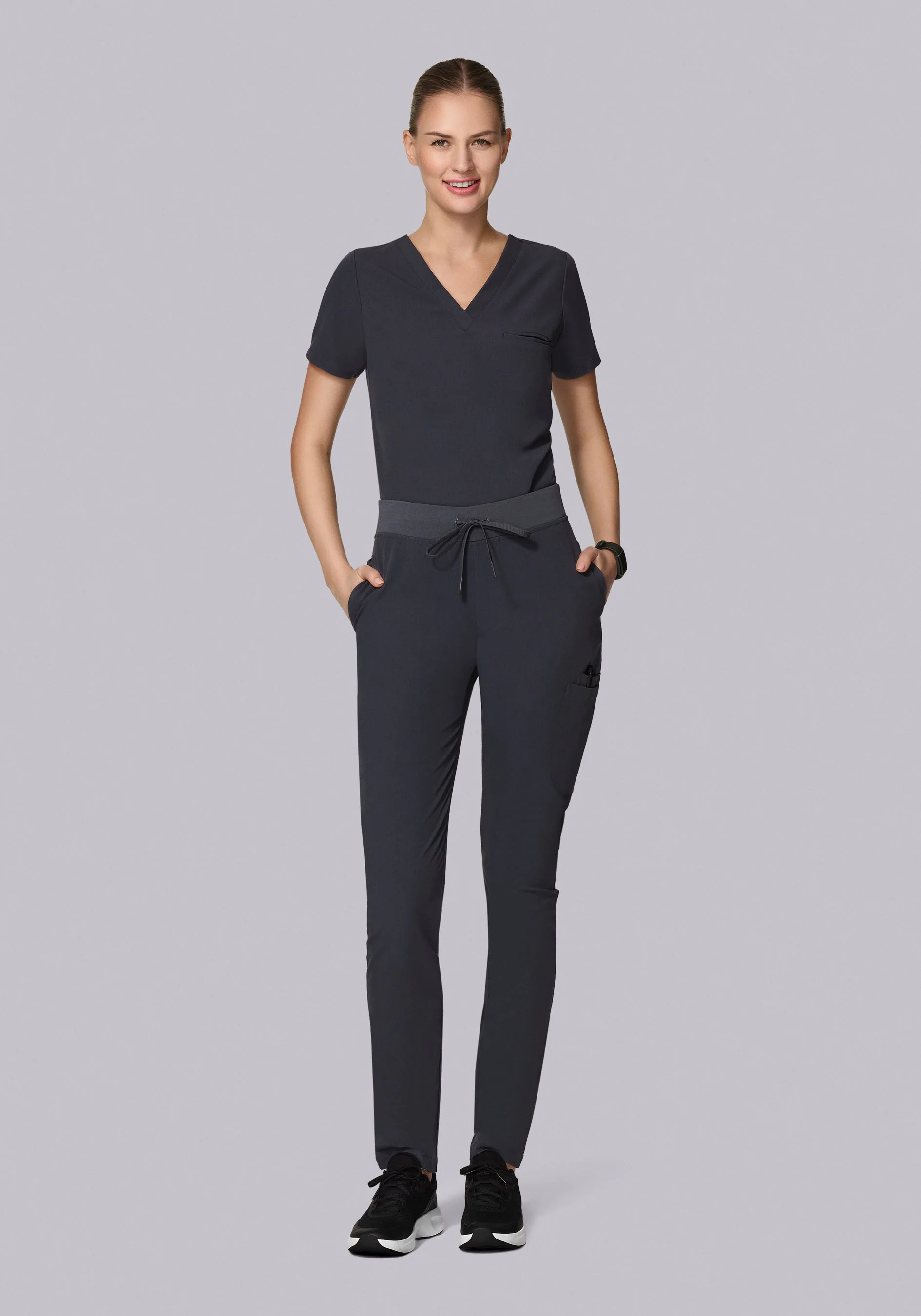 6 Pocket Slim Pants Pewter - Image 4