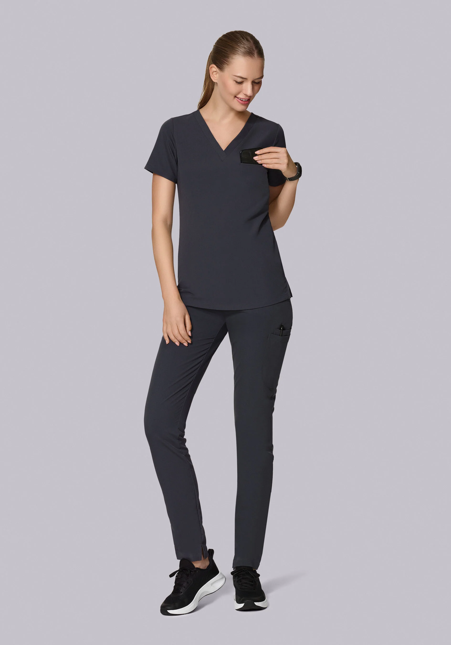 6 Pocket Slim Pants Pewter - Image 5