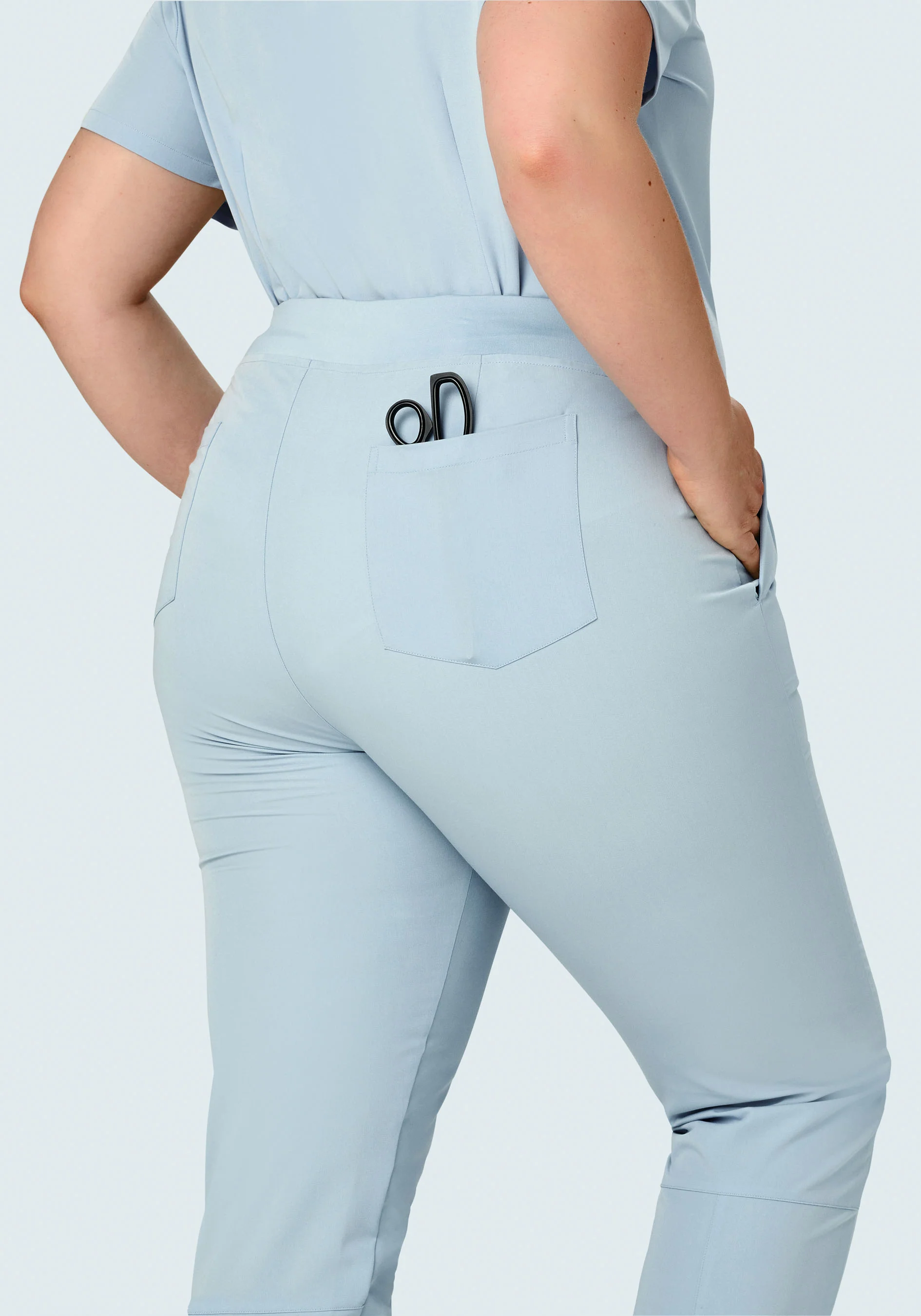6 Pocket Slim Pants Powder Blue - Image 8