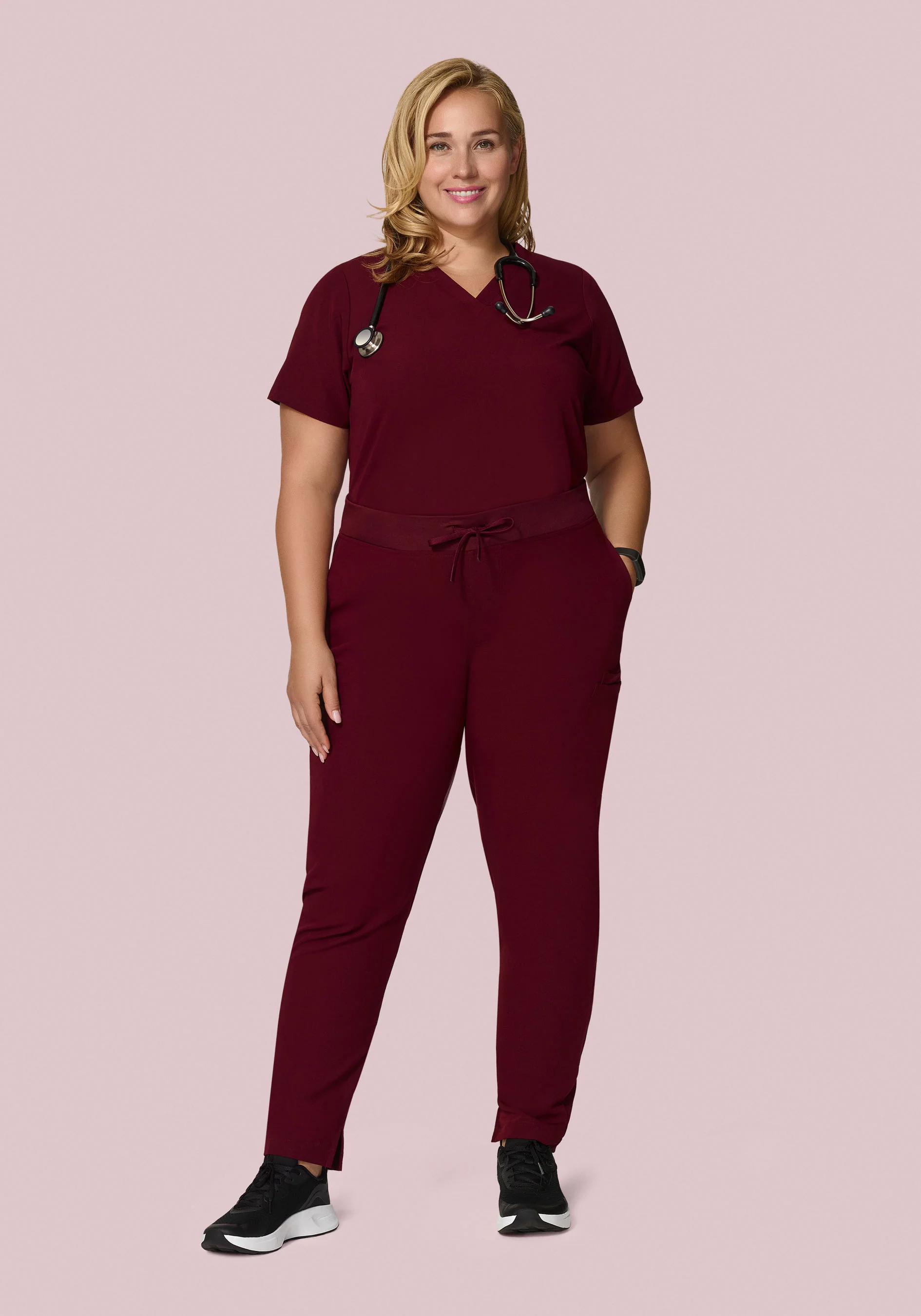 6 Pocket Slim Pants Wine - Image 6