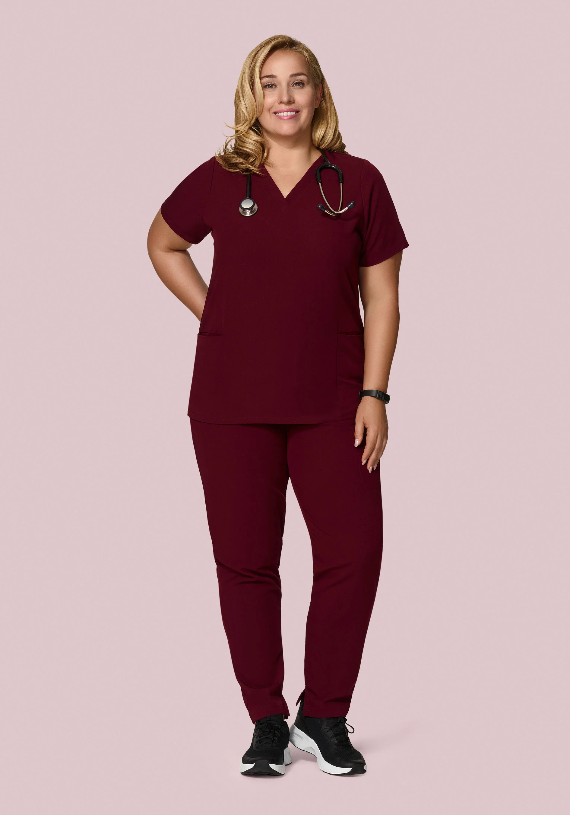 6 Pocket Slim Pants Wine - Image 7