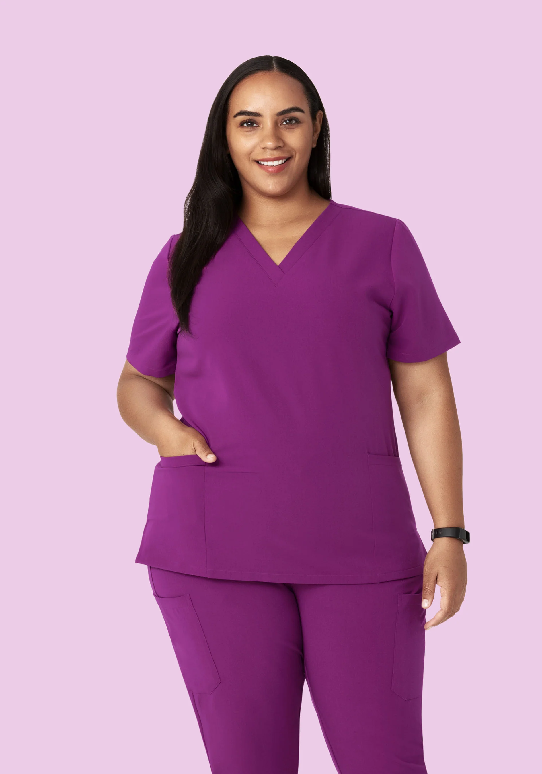 6 Pocket Top Dark Orchid - Image 6