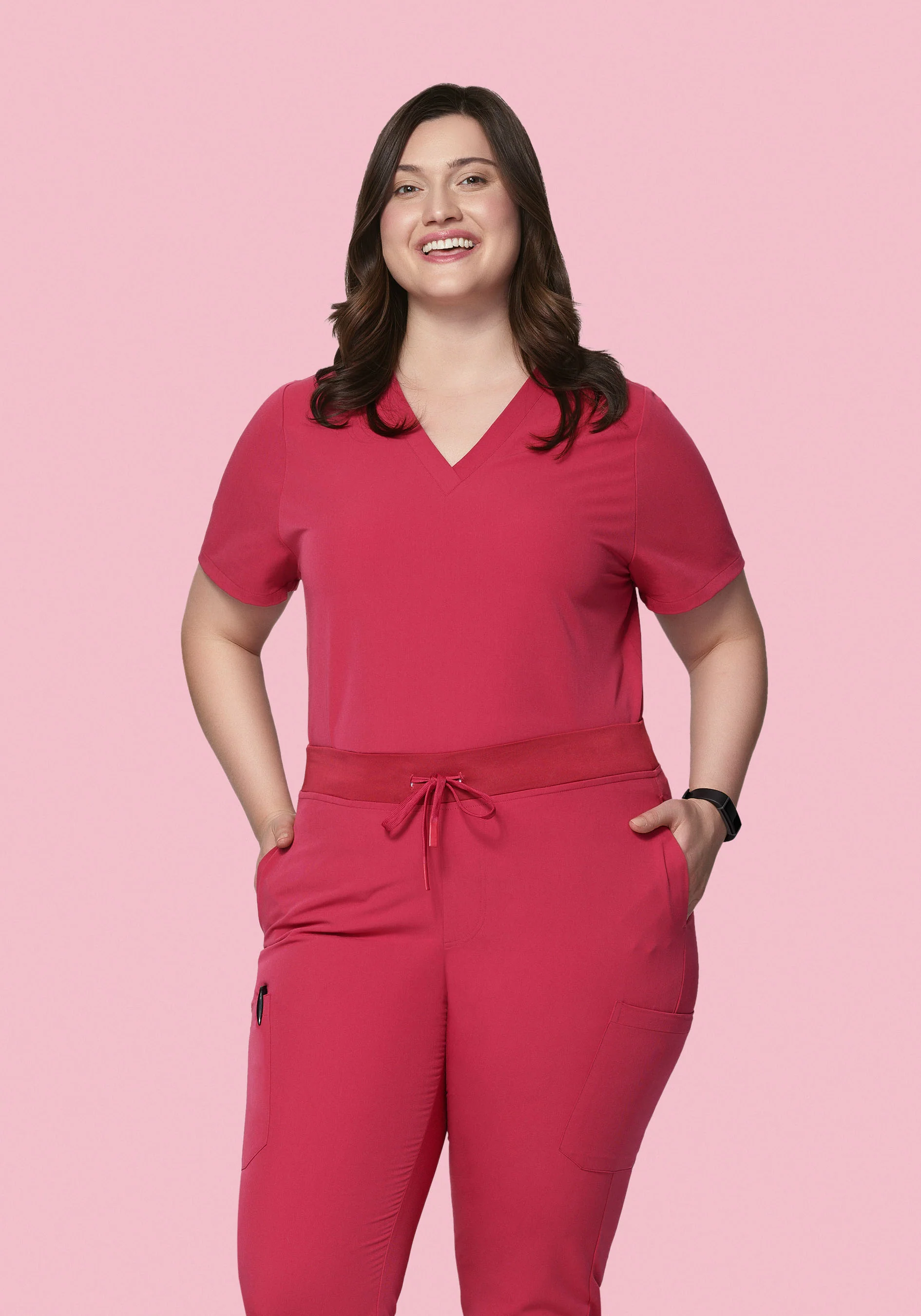 6 Pocket Top Deep Rose - Image 5