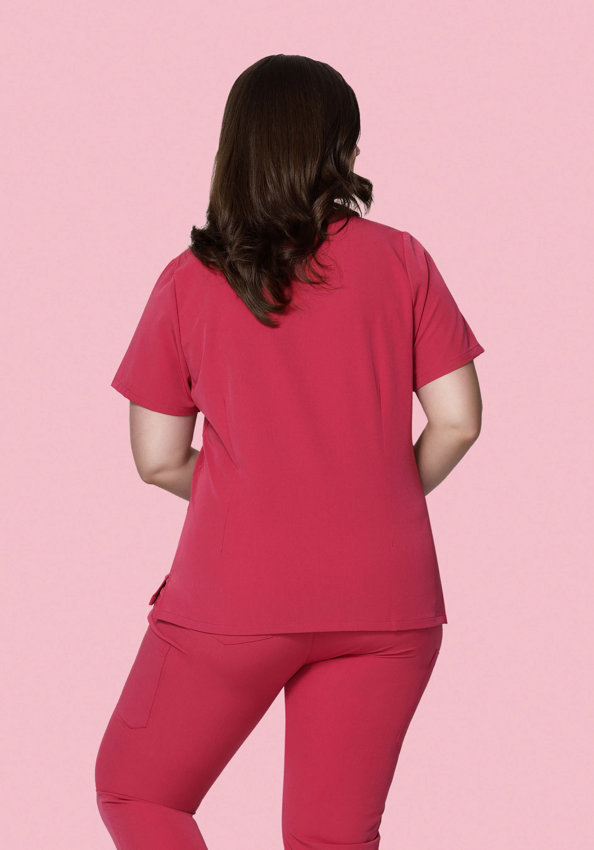 6 Pocket Top Deep Rose - Image 6