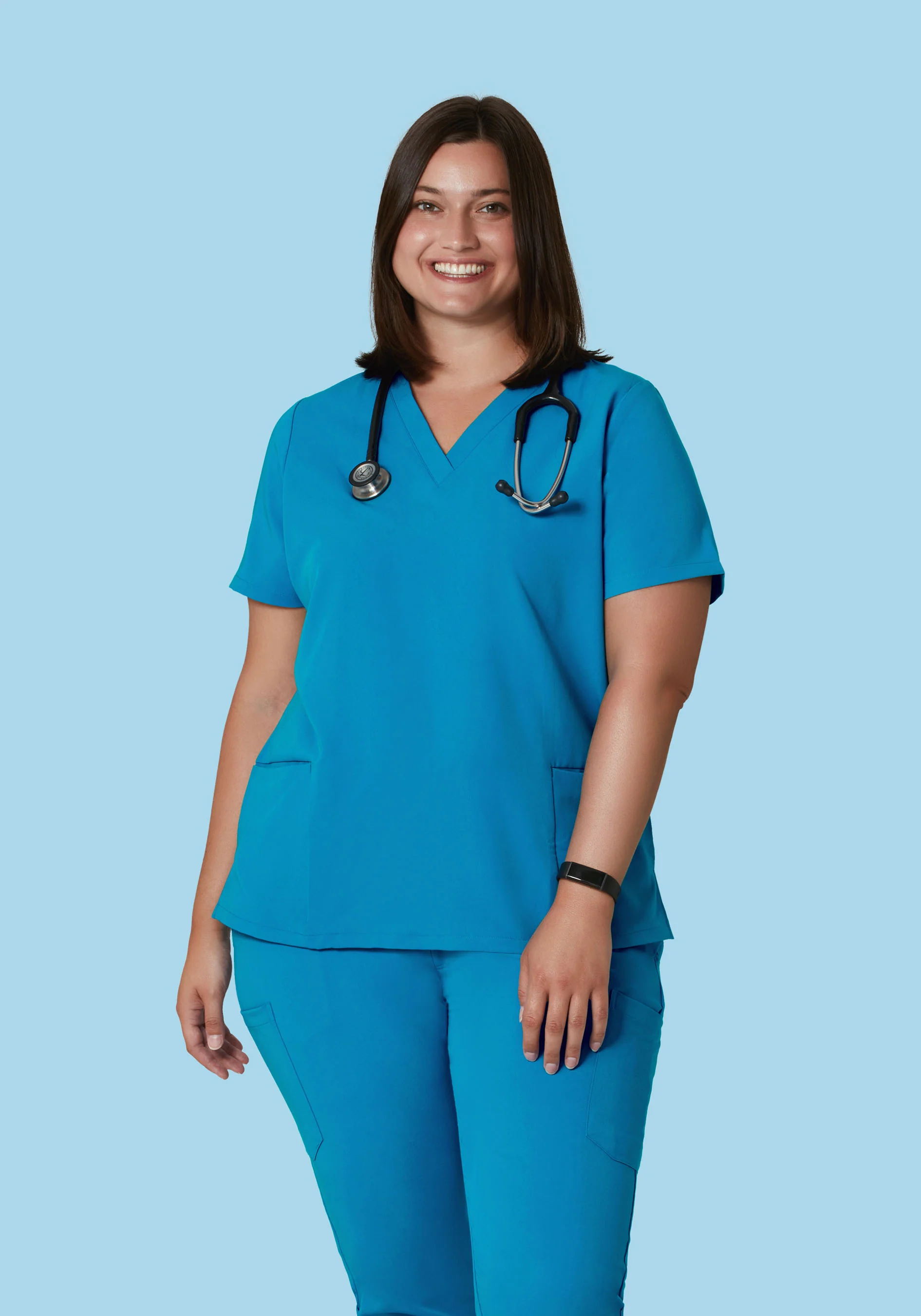 6 Pocket Top Electric Blue - Image 4