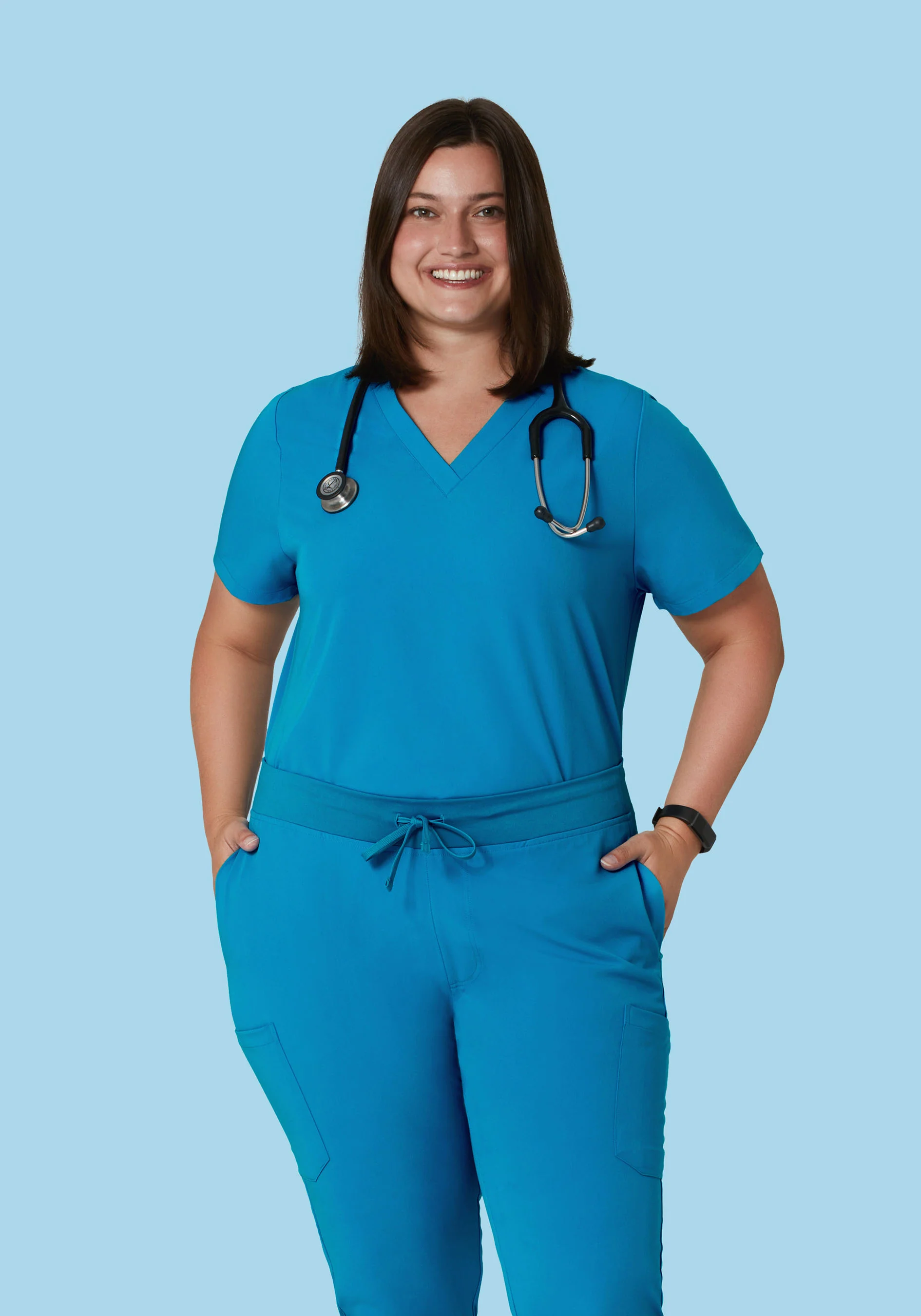 6 Pocket Top Electric Blue - Image 5