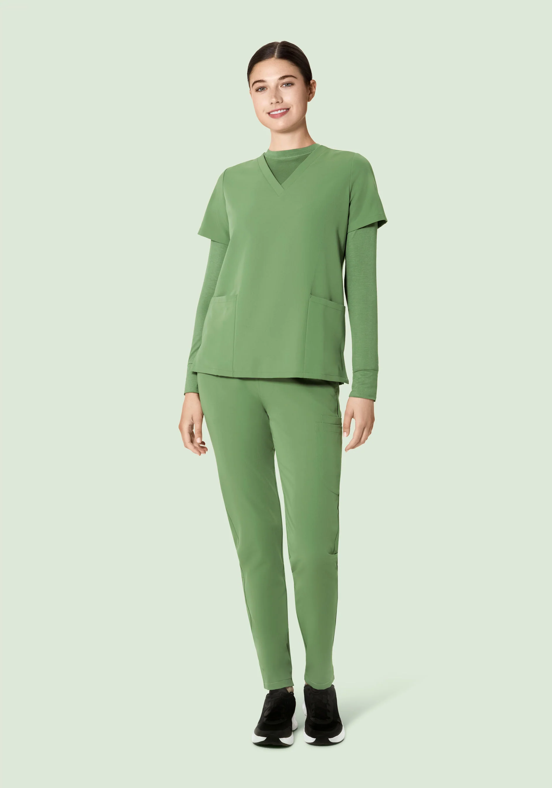 6 Pocket Top Hazel Green - Image 3