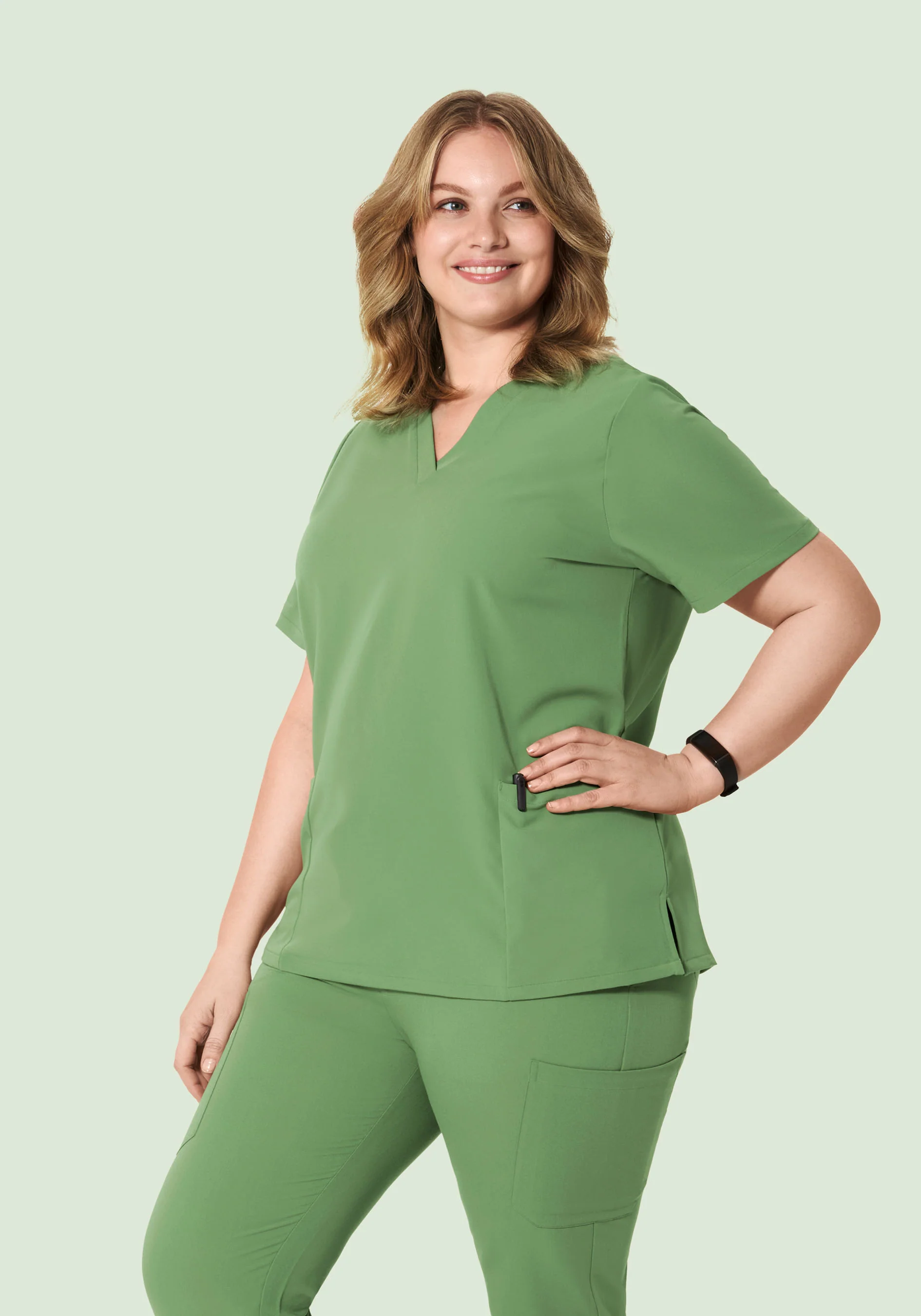 6 Pocket Top Hazel Green - Image 5