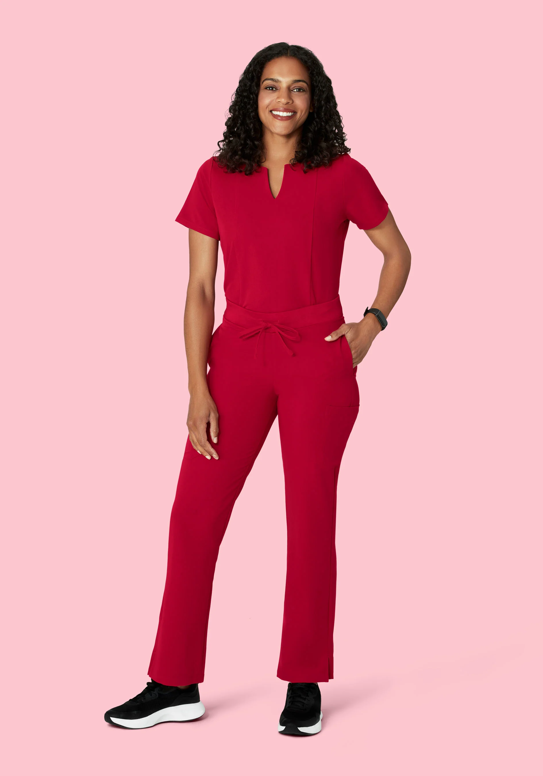 9 Pocket Cargo Pants Crimson - Image 3