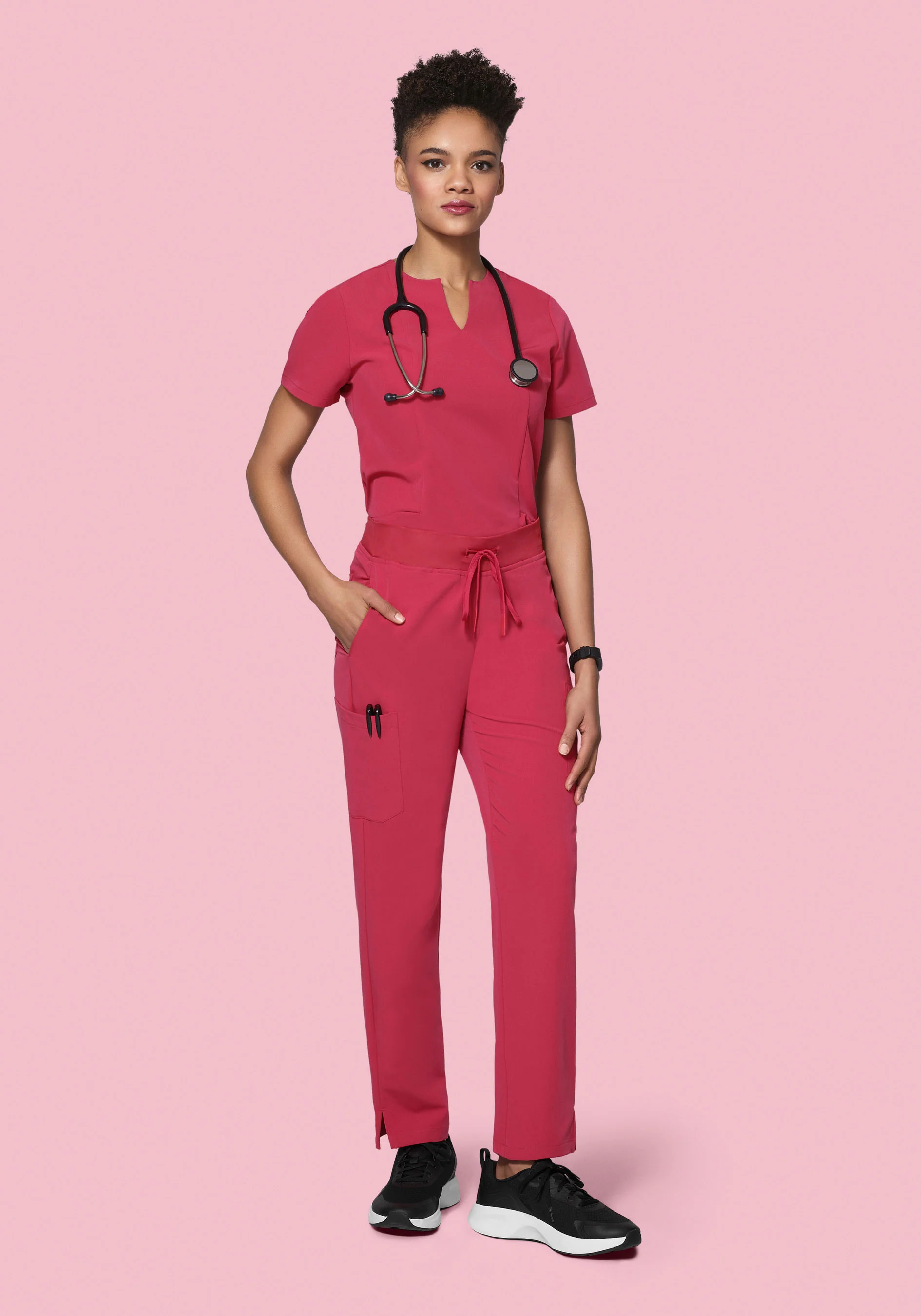 9 Pocket Cargo Pants Deep Rose - Image 2