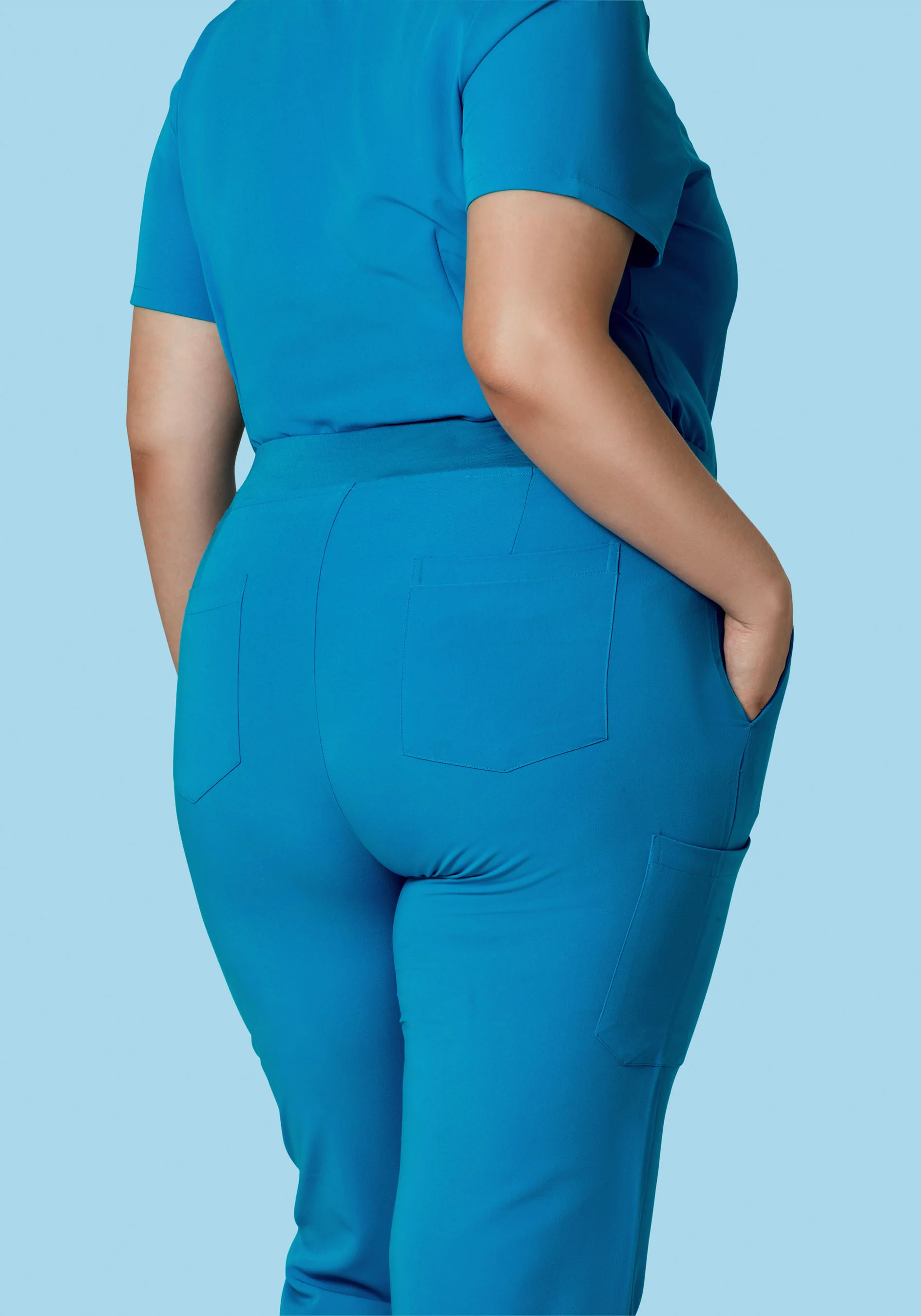 9 Pocket Cargo Pants Electric Blue - Image 6
