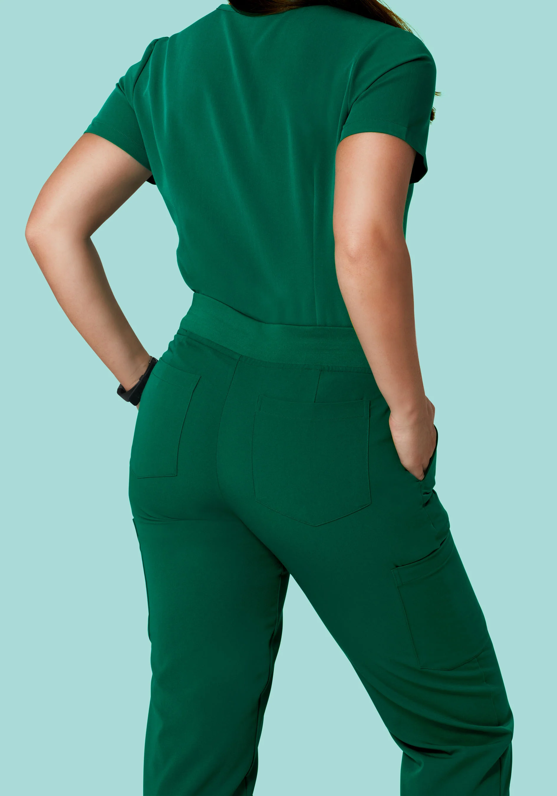 9 Pocket Cargo Pants Hunter Green - Image 4