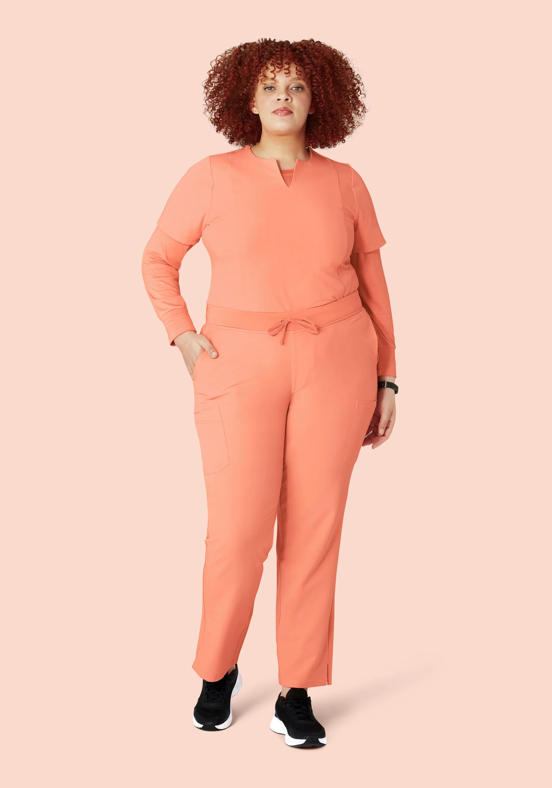 9 Pocket Cargo Pants Peach - Image 6