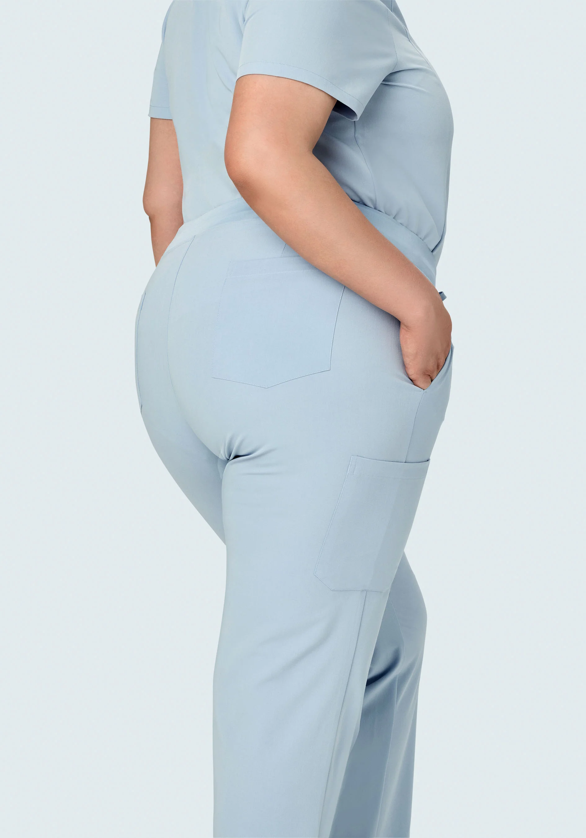 9 Pocket Cargo Pants Powder Blue - Image 9