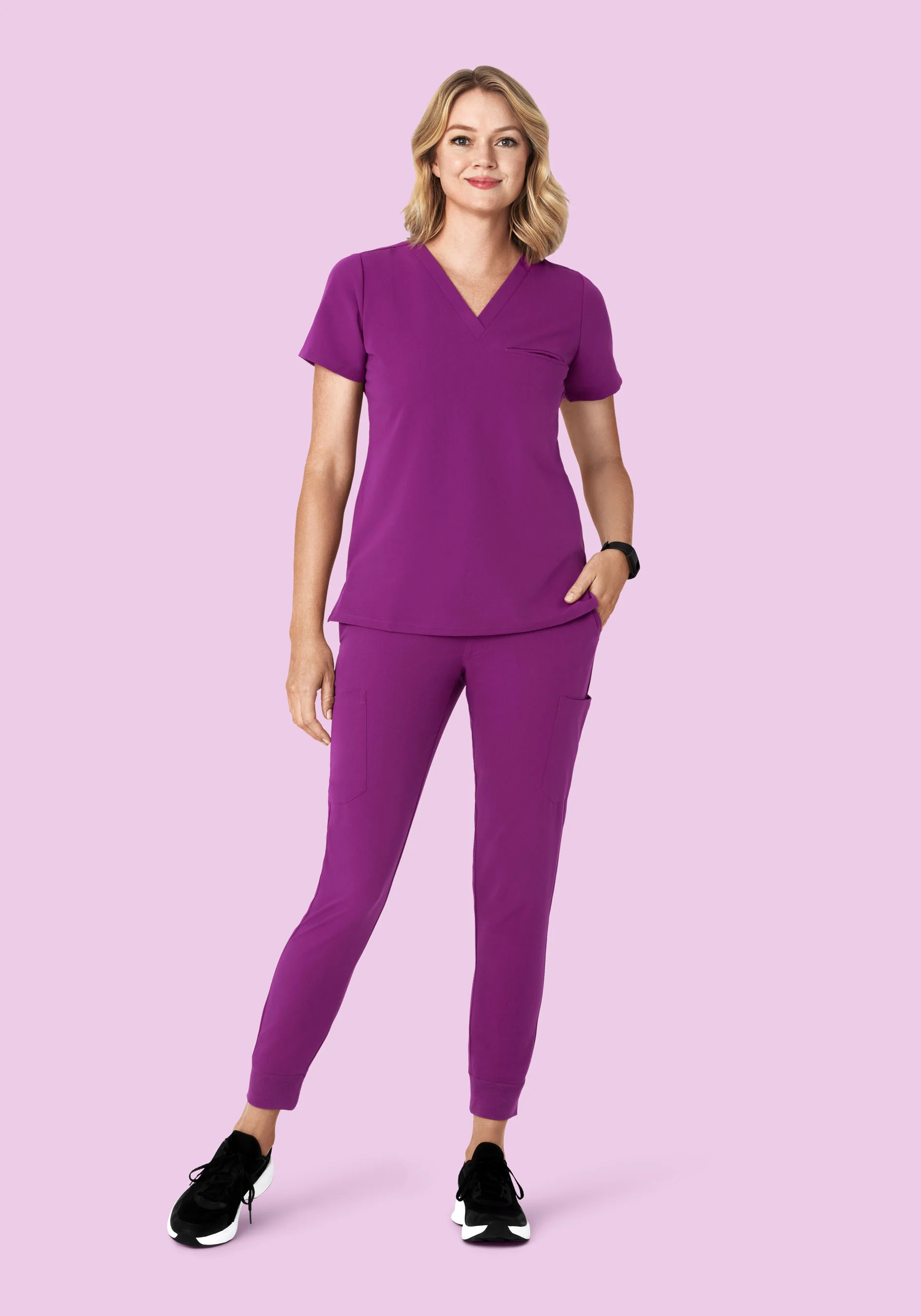 9 Pocket Joggers Dark Orchid - Image 4