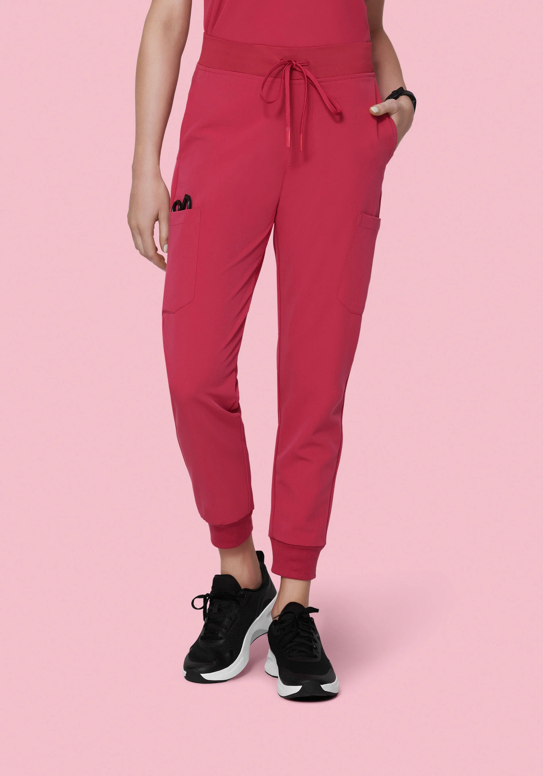 9 Pocket Joggers Deep Rose
