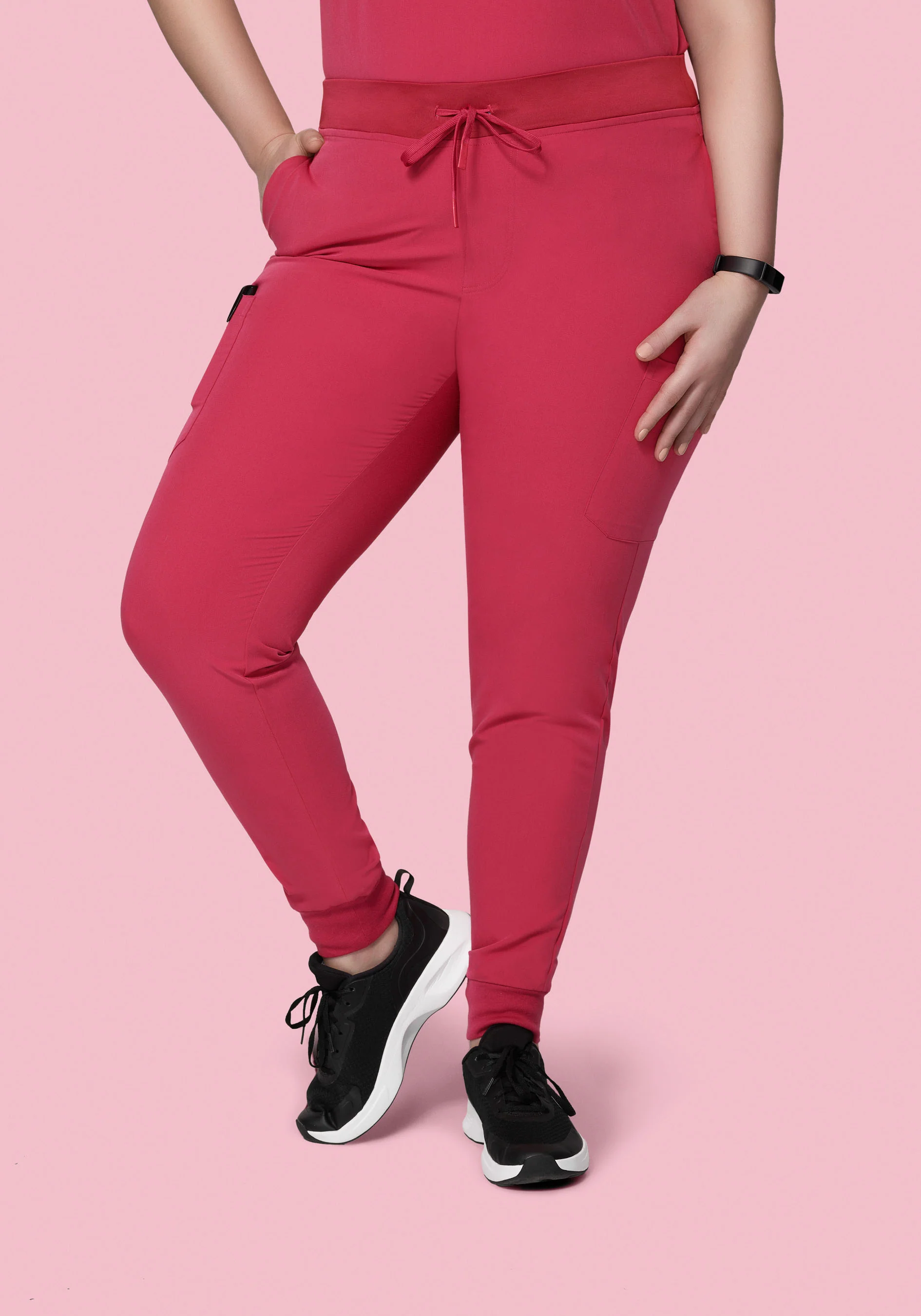9 Pocket Joggers Deep Rose - Image 5