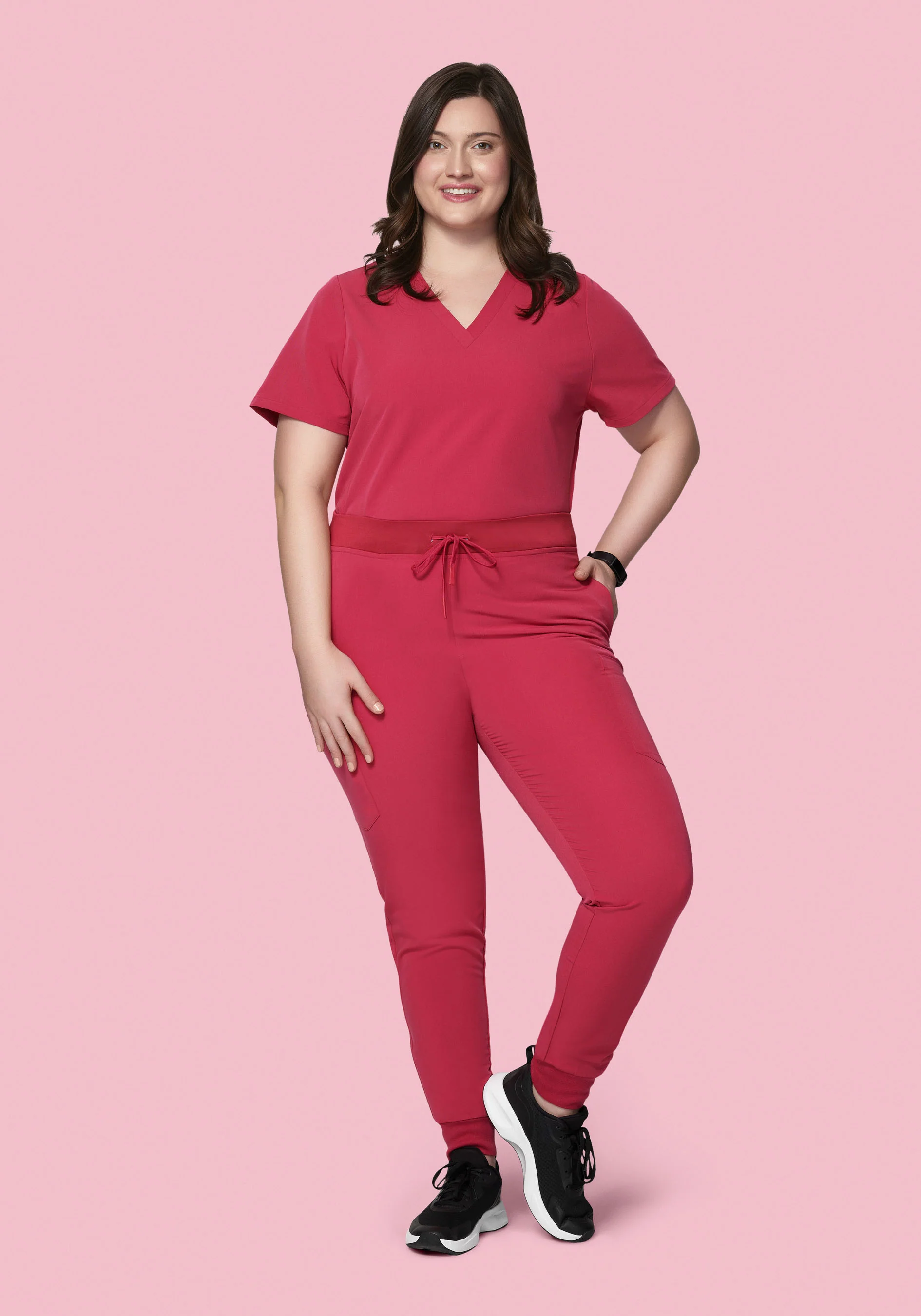 9 Pocket Joggers Deep Rose - Image 7