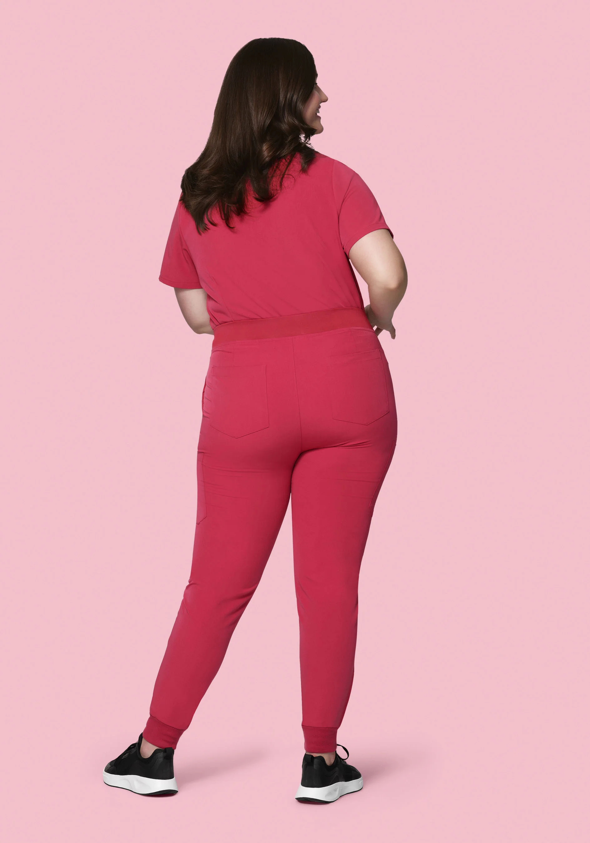 9 Pocket Joggers Deep Rose - Image 8