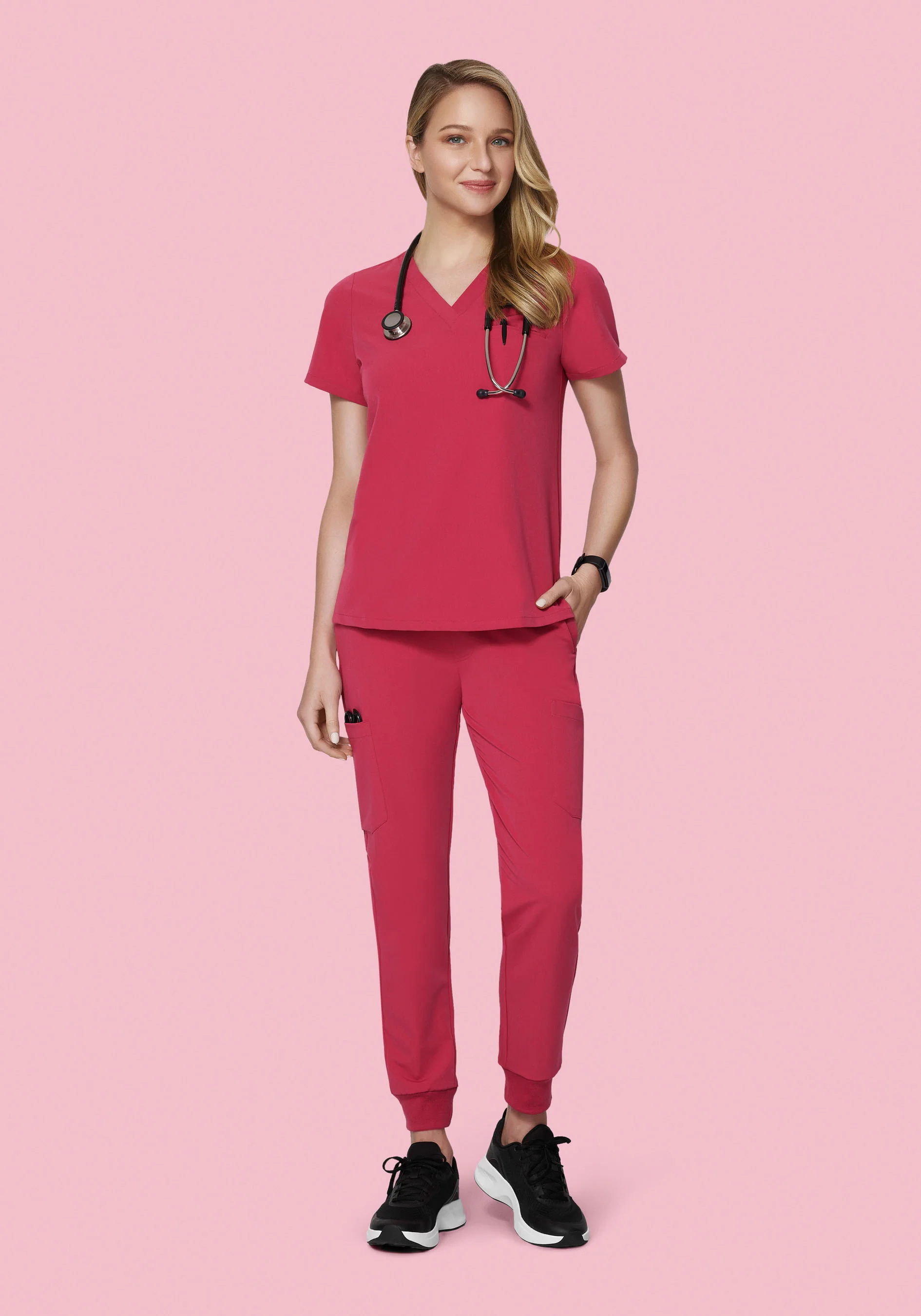 9 Pocket Joggers Deep Rose - Image 9