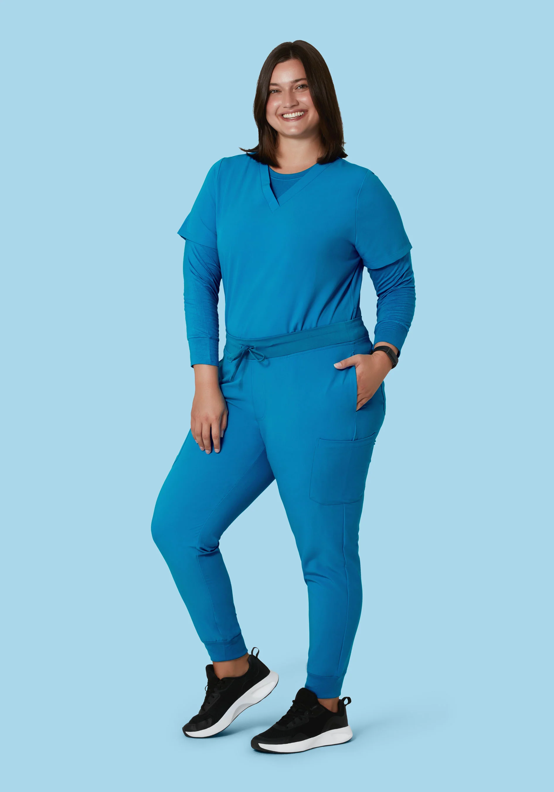 9 Pocket Joggers Electric Blue - Image 8