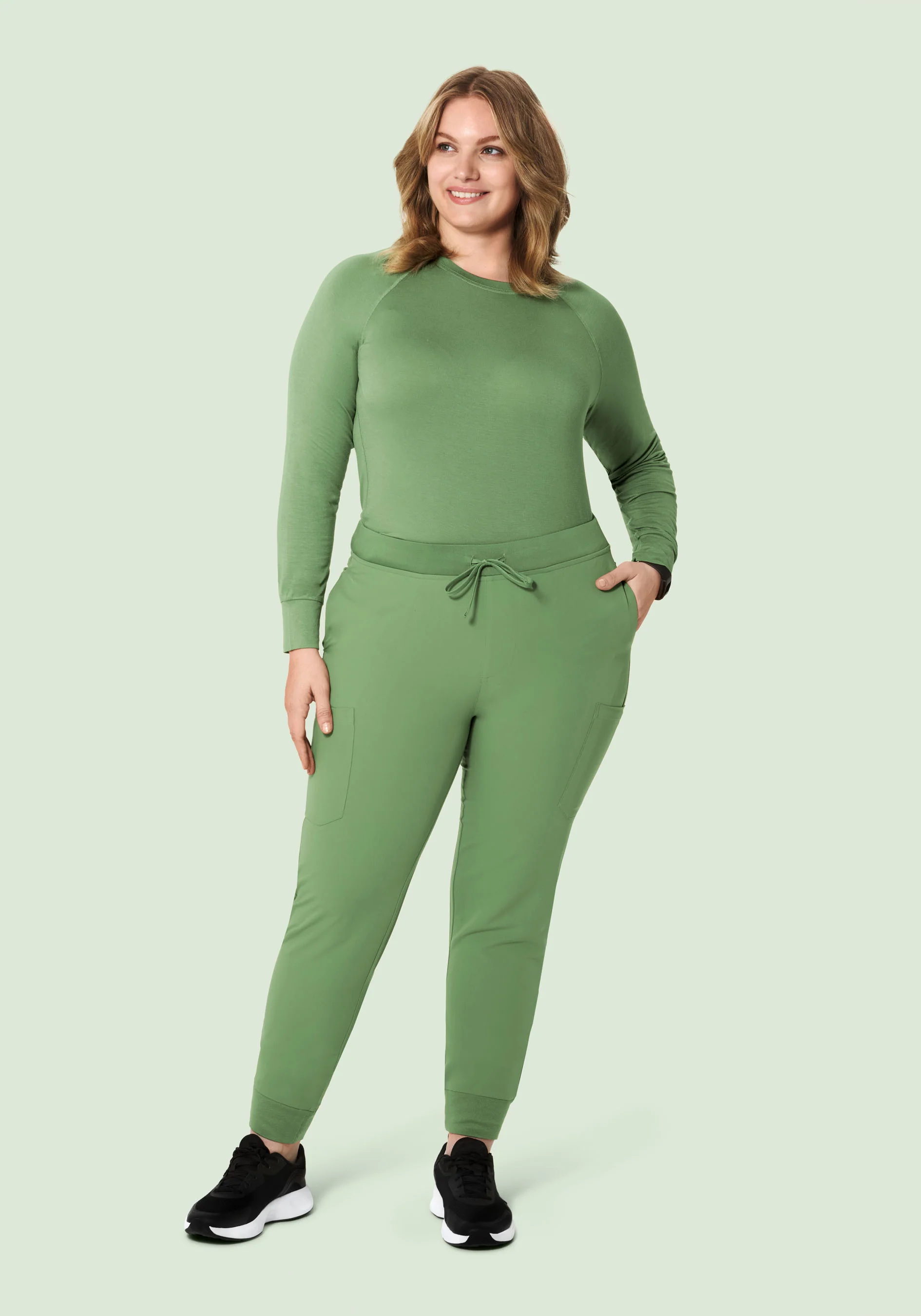 9 Pocket Joggers Hazel Green - Image 7