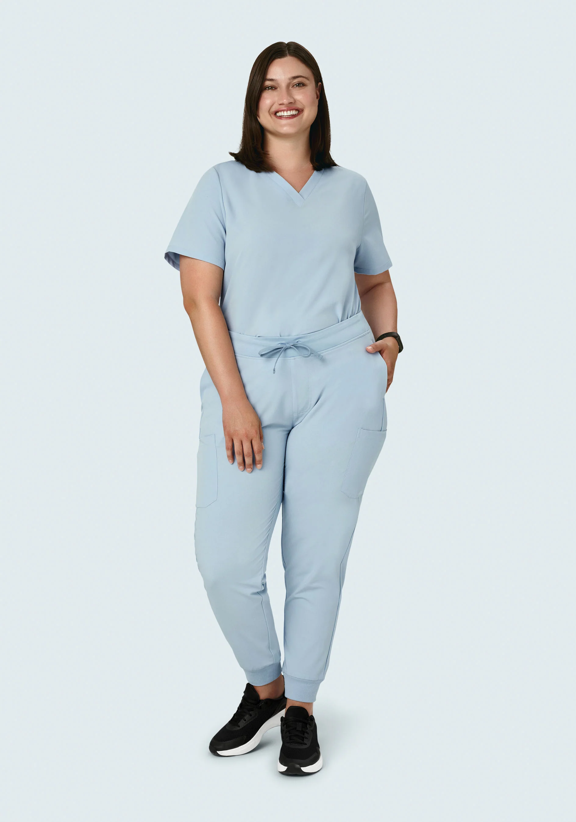 9 Pocket Joggers Powder Blue - Image 7