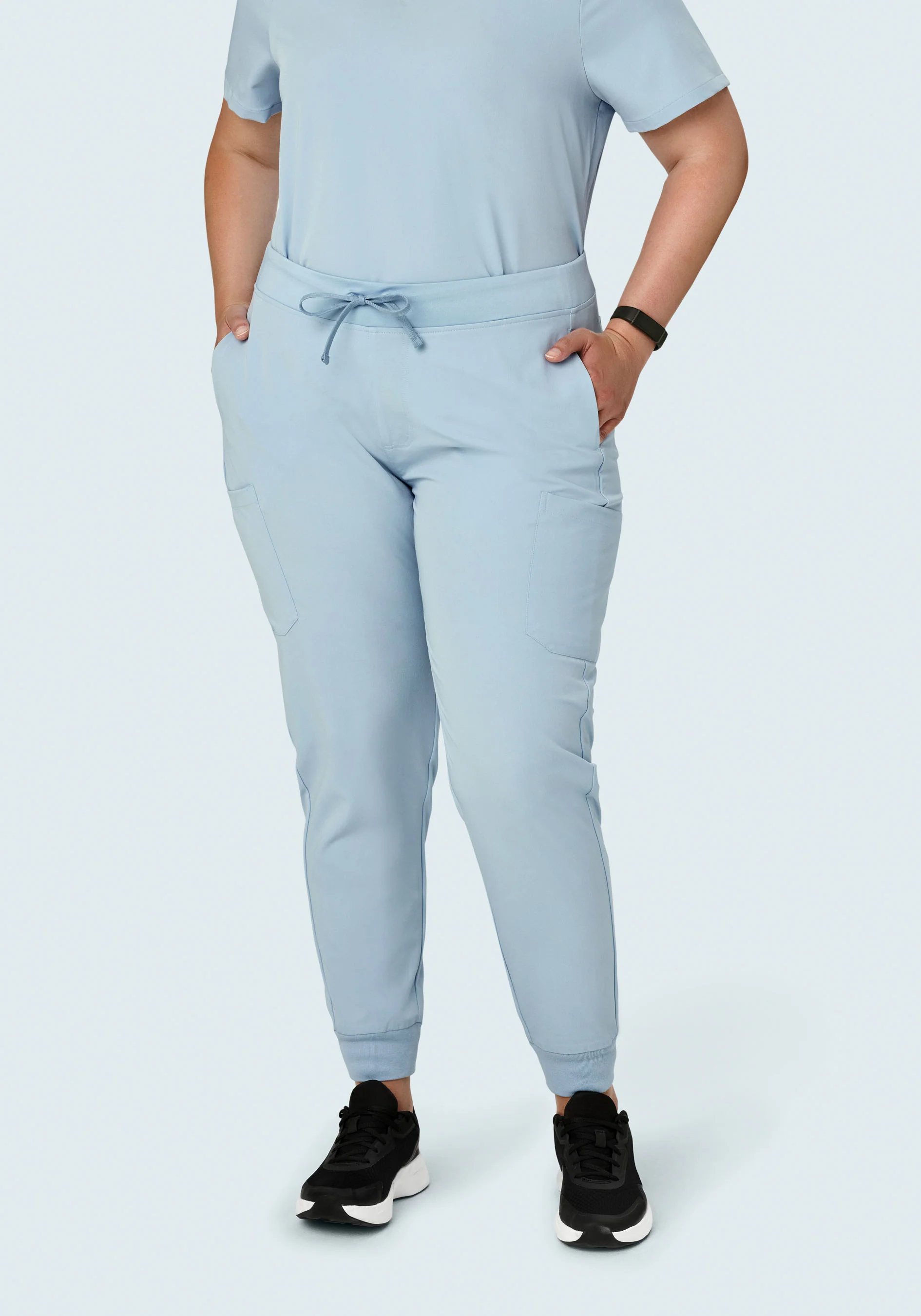 9 Pocket Joggers Powder Blue - Image 8