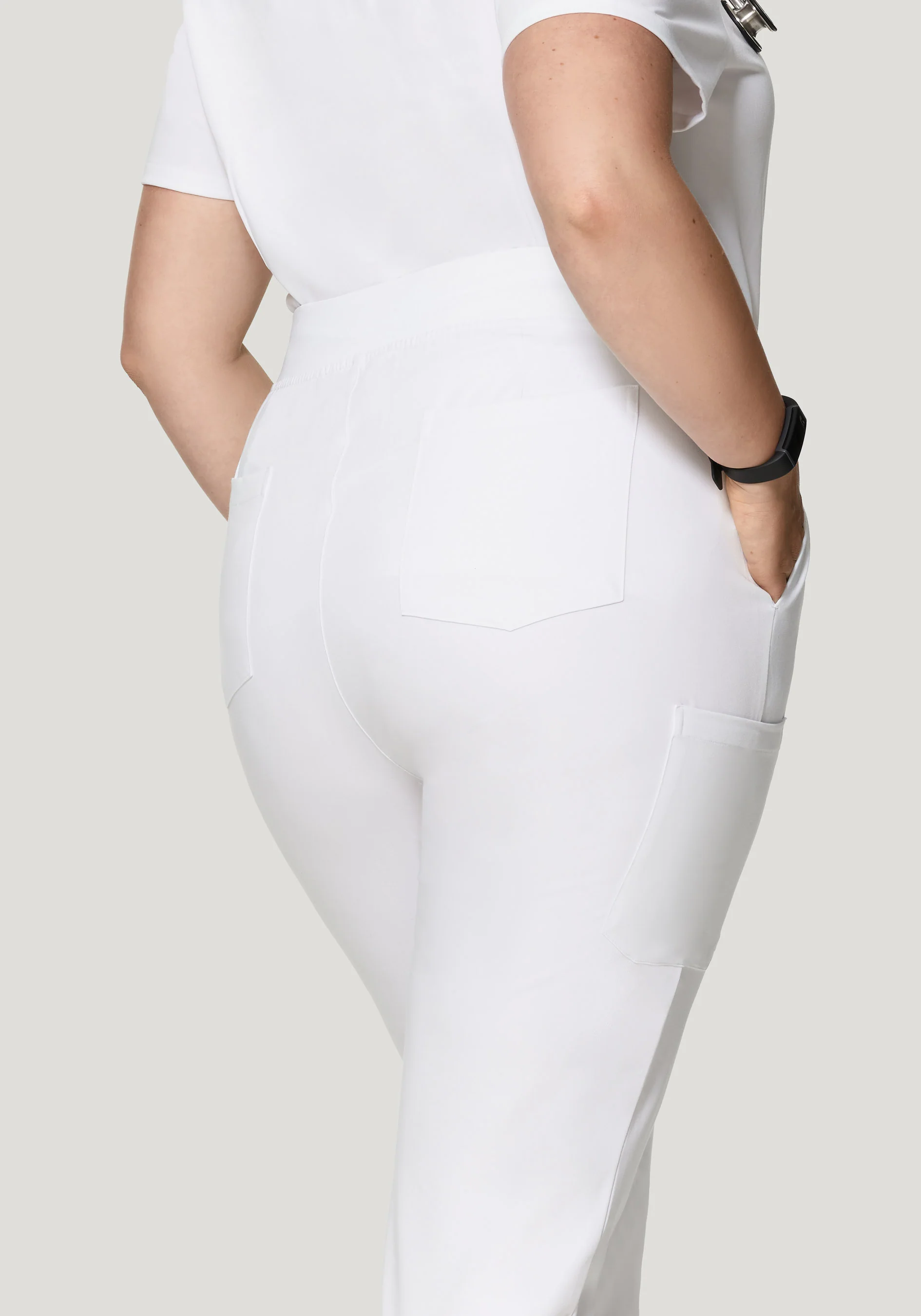9 Pocket Joggers White - Image 7