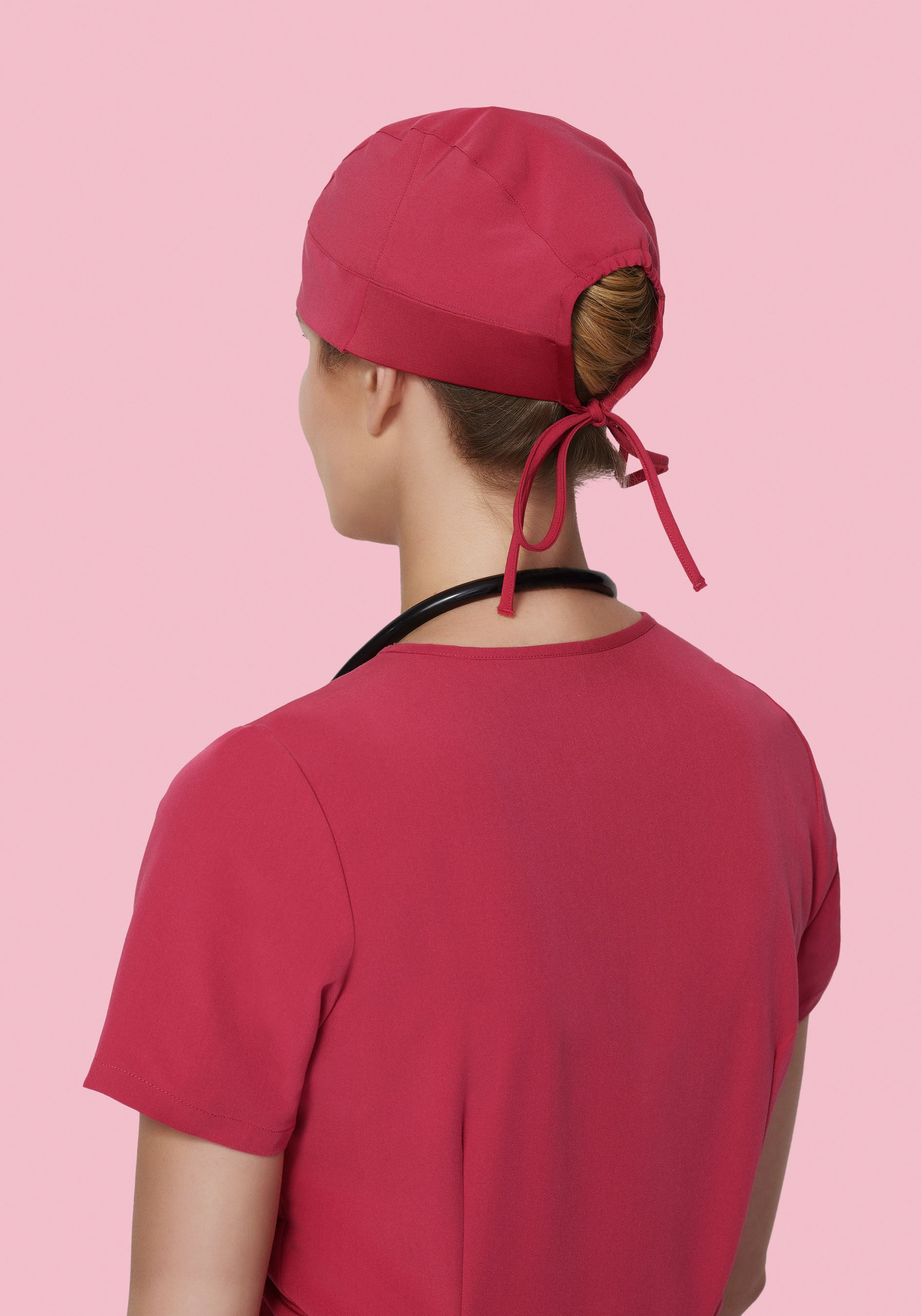 Contemporary Scrub Cap Deep Rose - Image 2