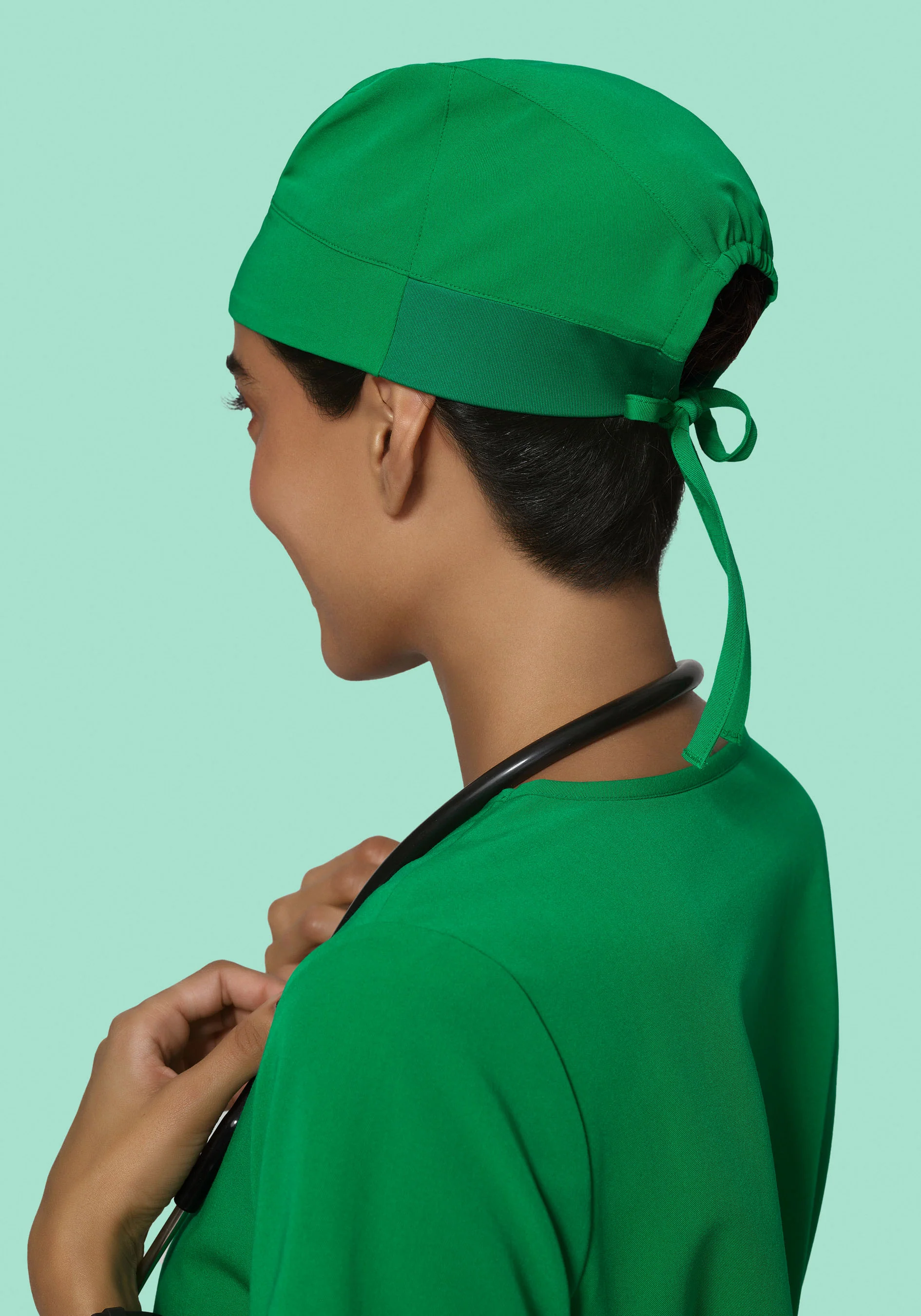 Contemporary Scrub Cap Emerald - Image 2