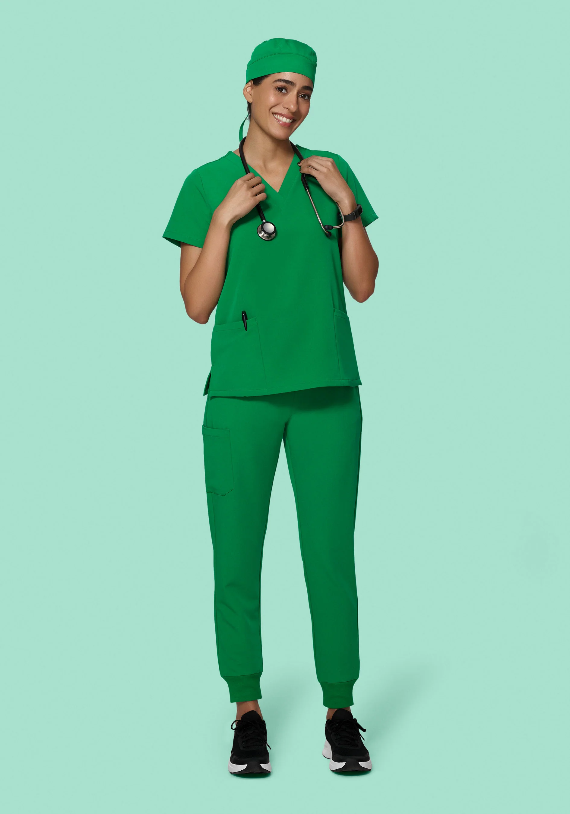 Contemporary Scrub Cap Emerald - Image 3
