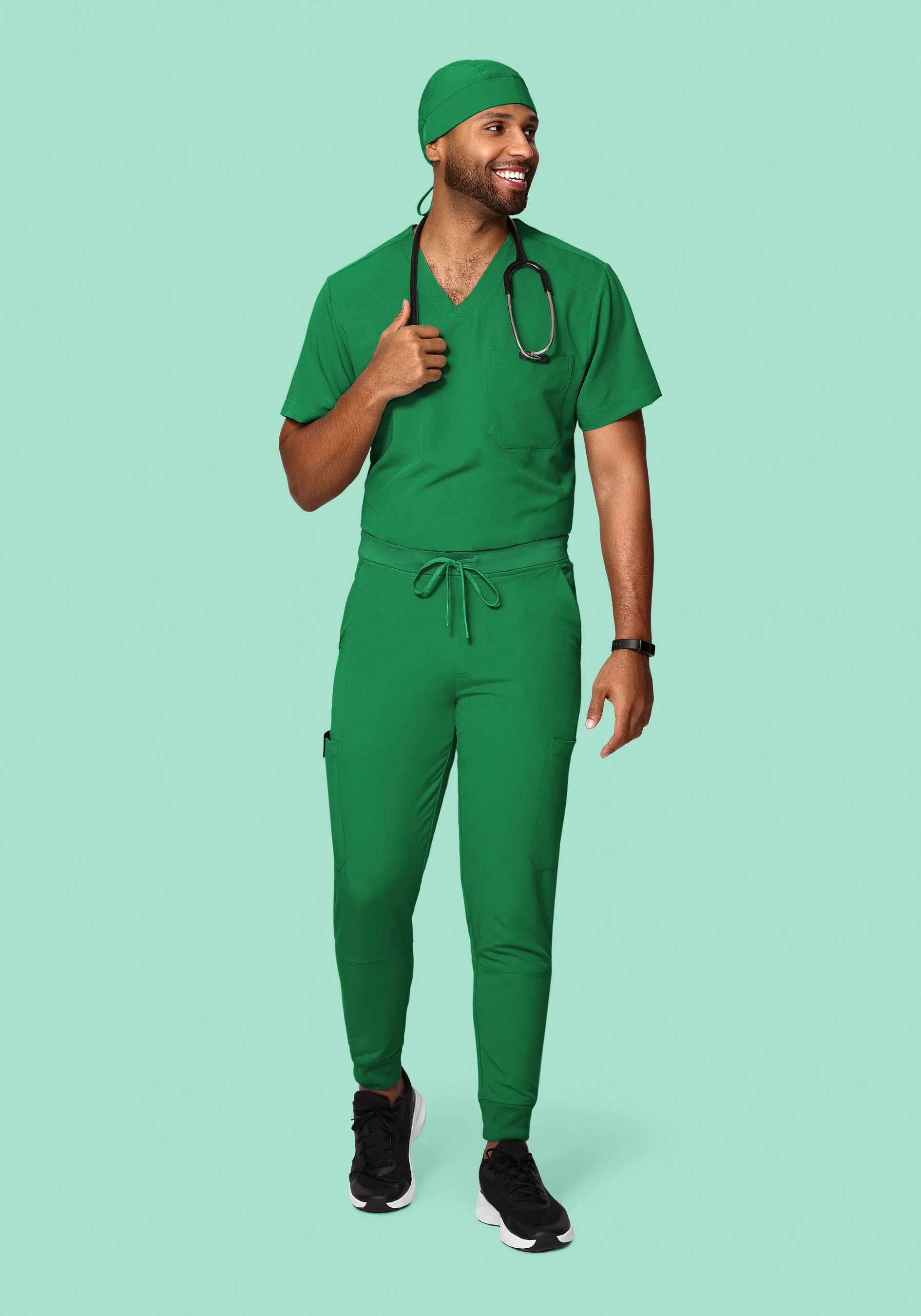 Contemporary Scrub Cap Emerald - Image 6