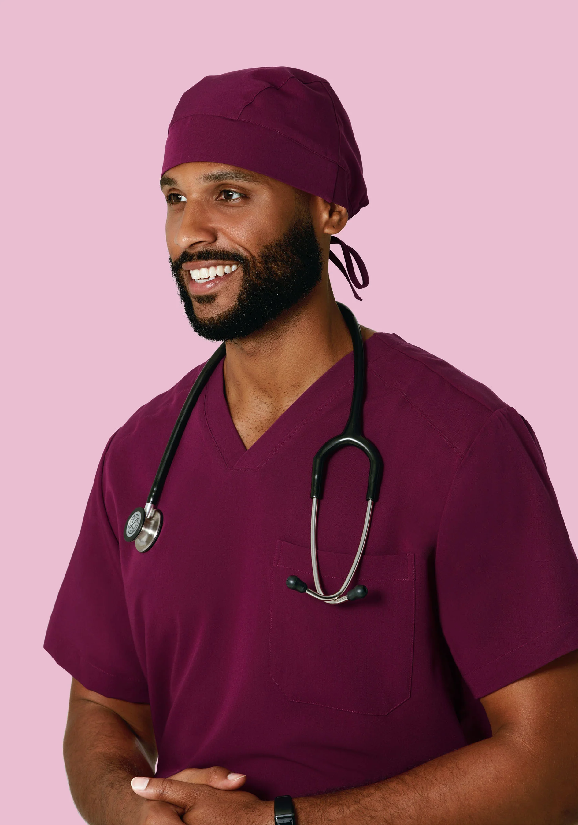 Contemporary Scrub Cap Sangria - Image 3