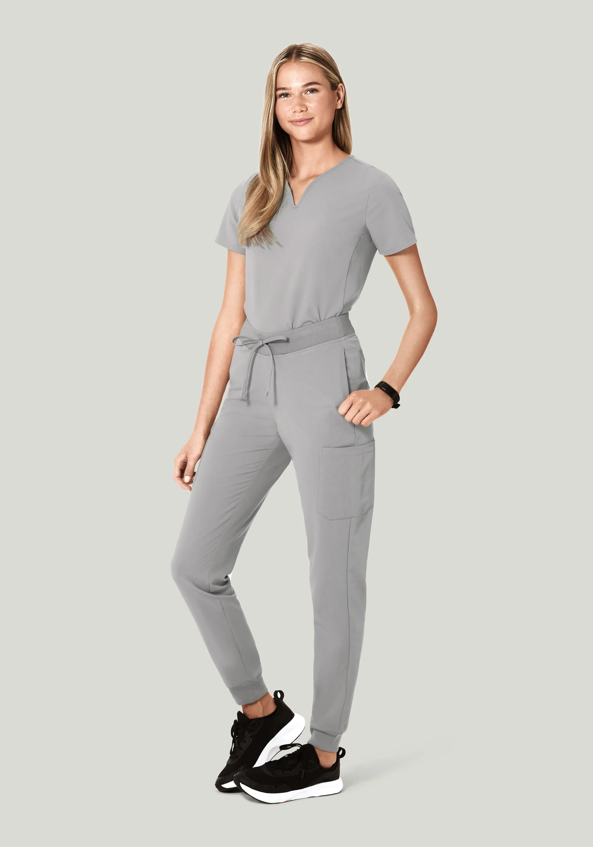 Curved V-Neck Top Cloud - Image 3