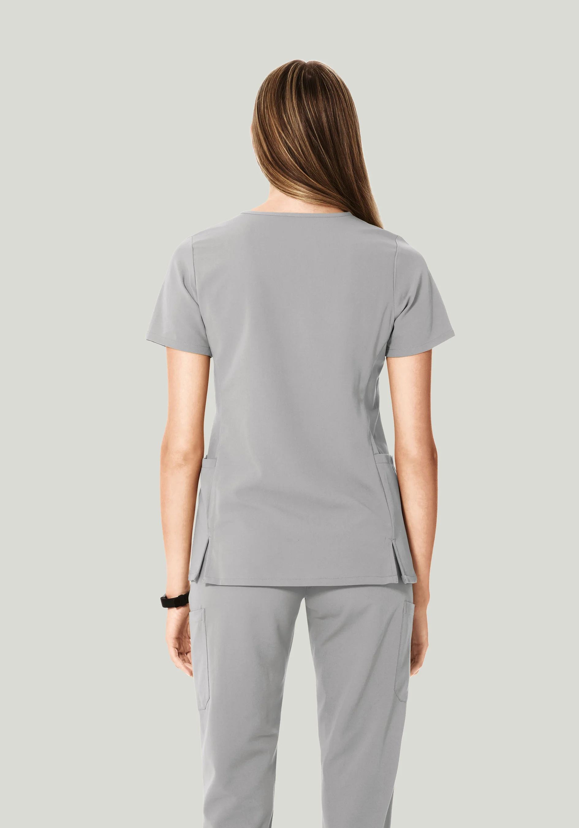 Curved V-Neck Top Cloud - Image 4