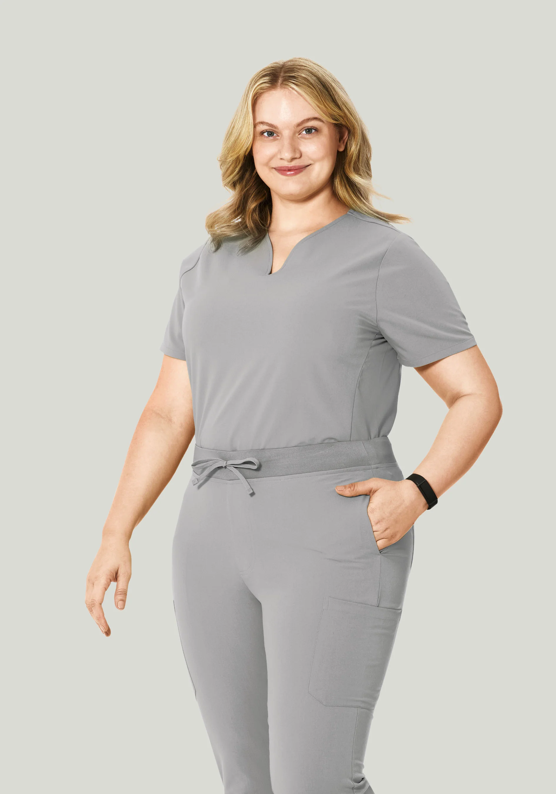 Curved V-Neck Top Cloud - Image 6