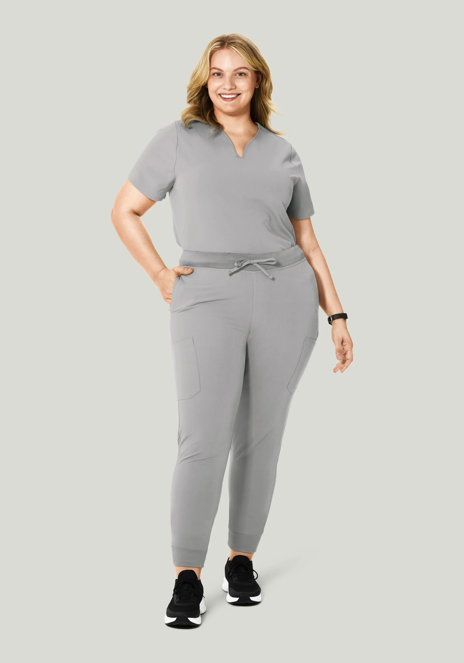 Curved V-Neck Top Cloud - Image 7