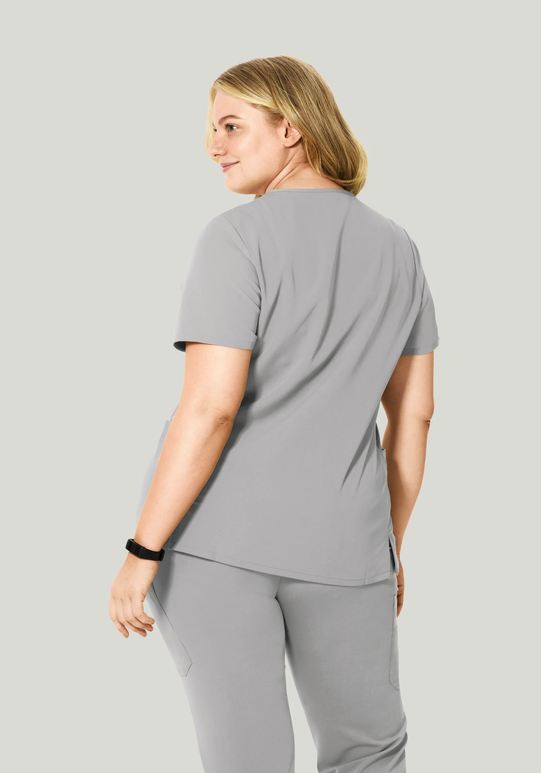 Curved V-Neck Top Cloud - Image 8