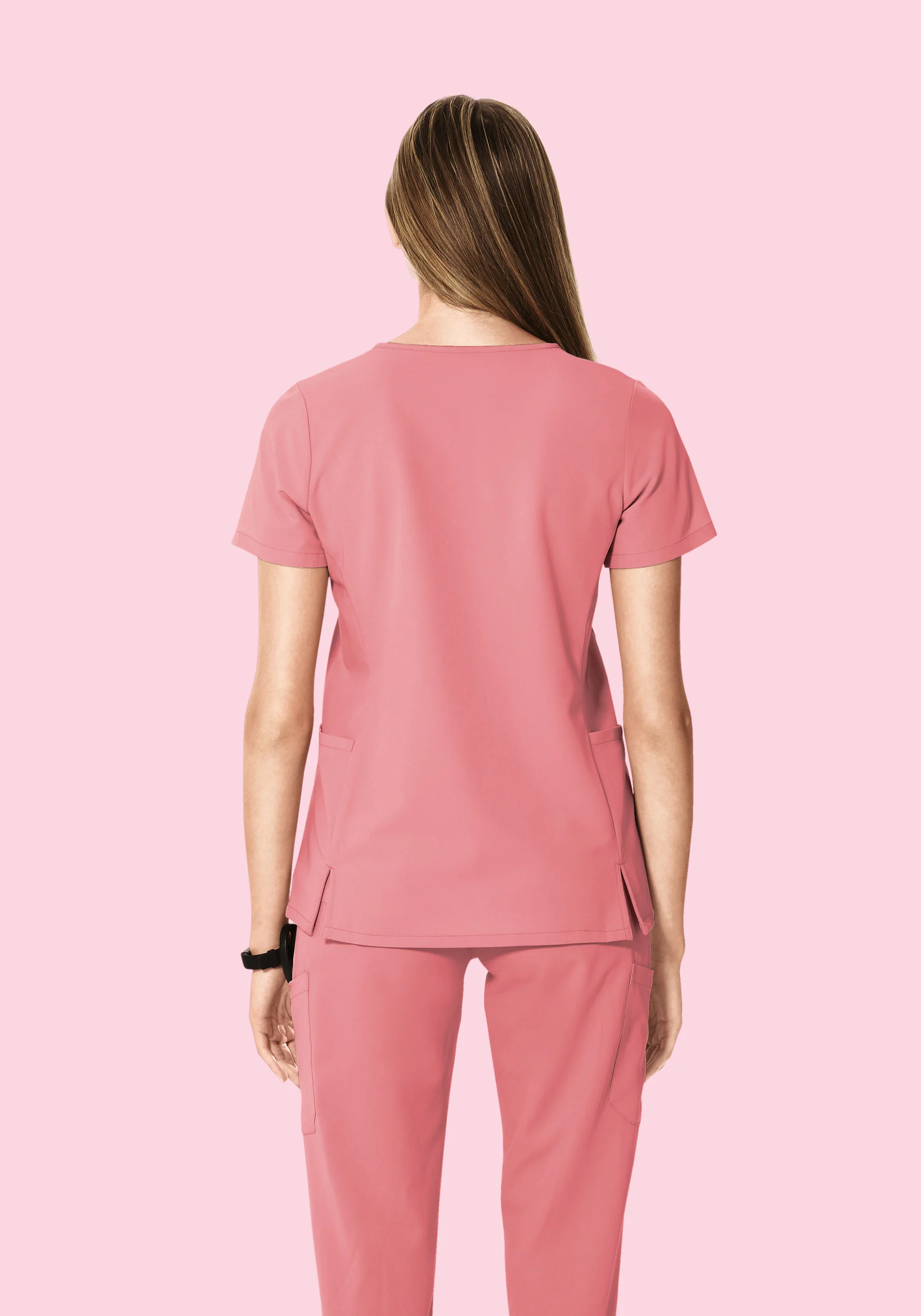 Curved V-Neck Top Peony - Image 5