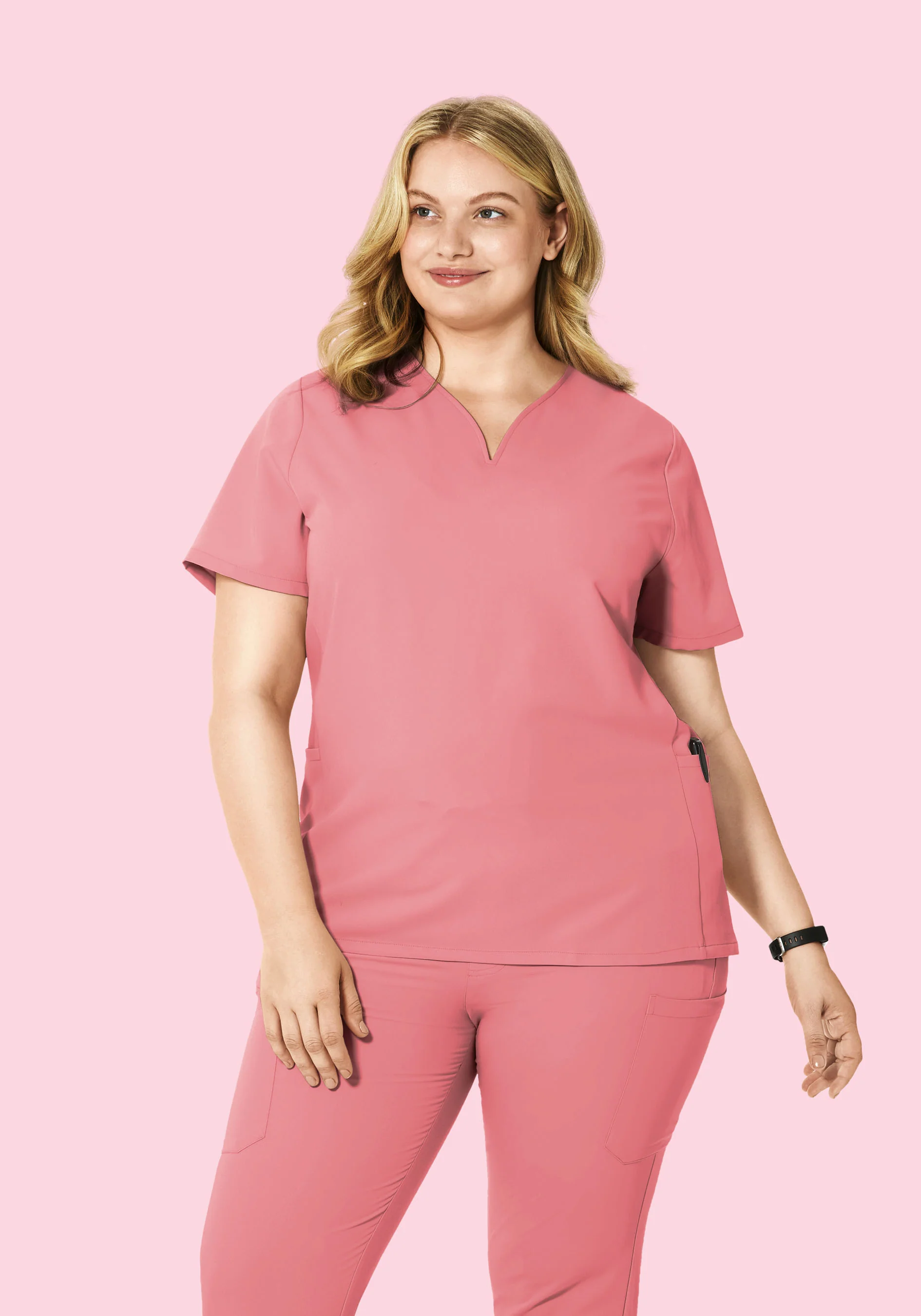 Curved V-Neck Top Peony - Image 6