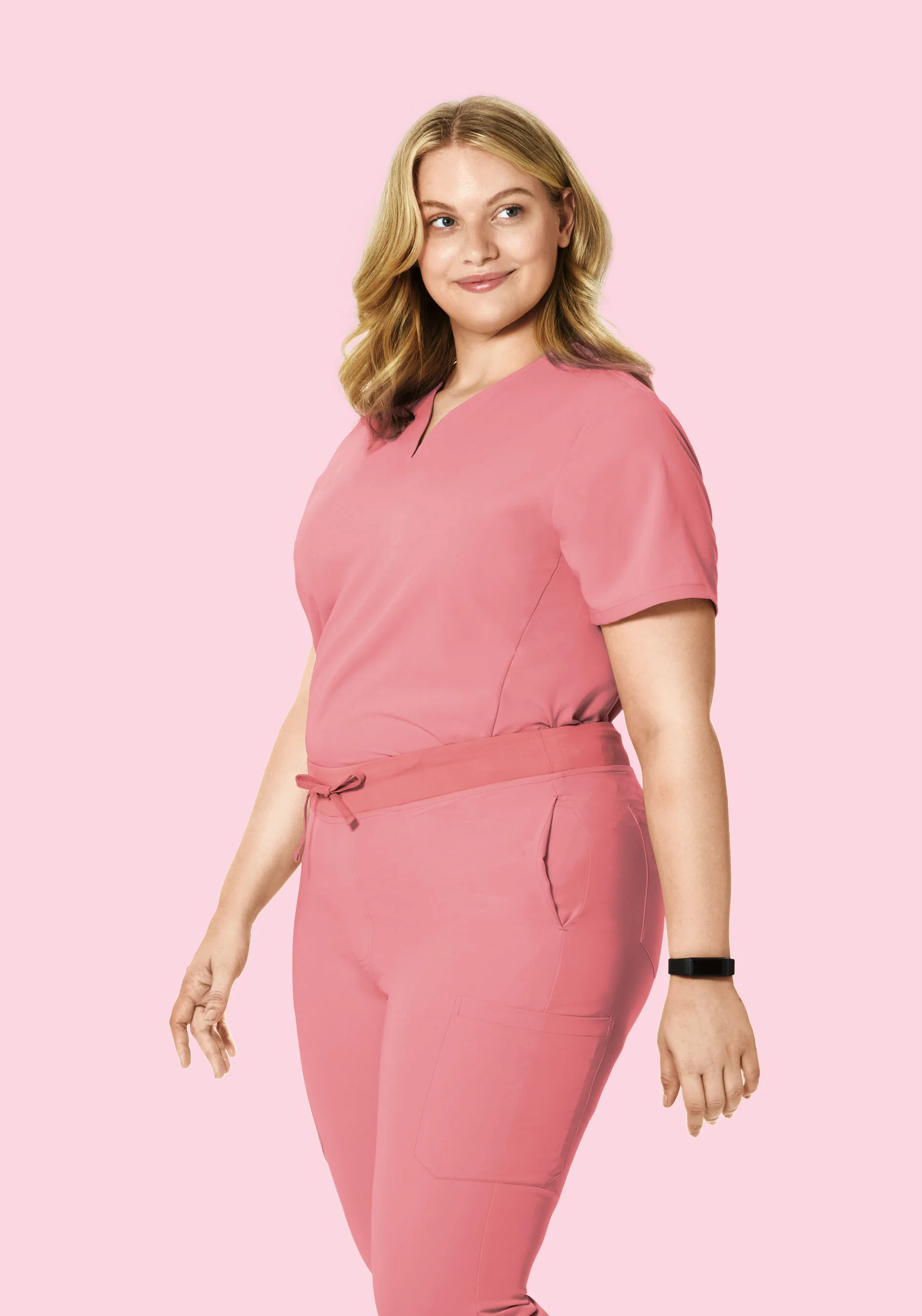 Curved V-Neck Top Peony - Image 7