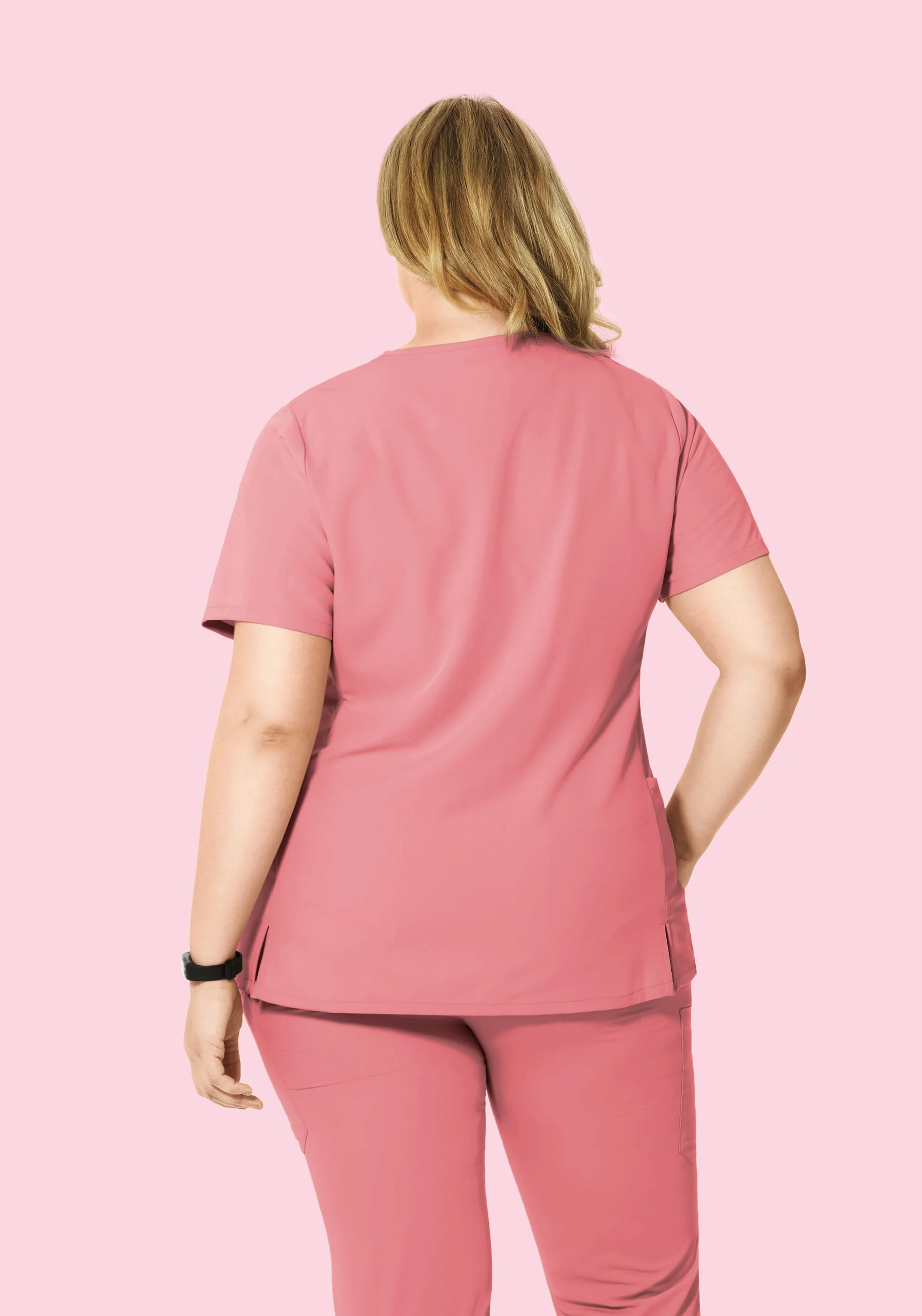 Curved V-Neck Top Peony - Image 9