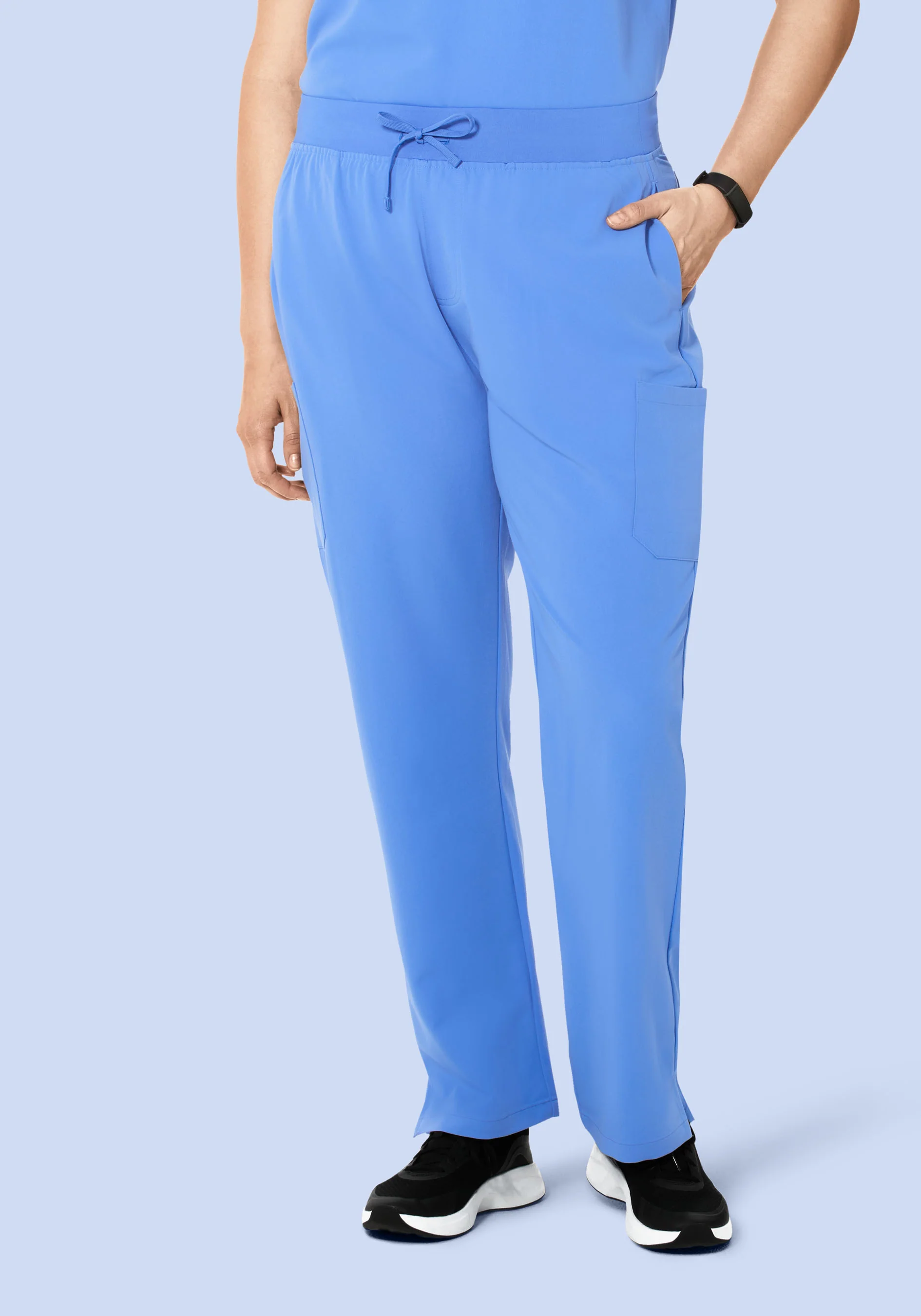 High Waisted Cargos Ceil Blue - Image 5
