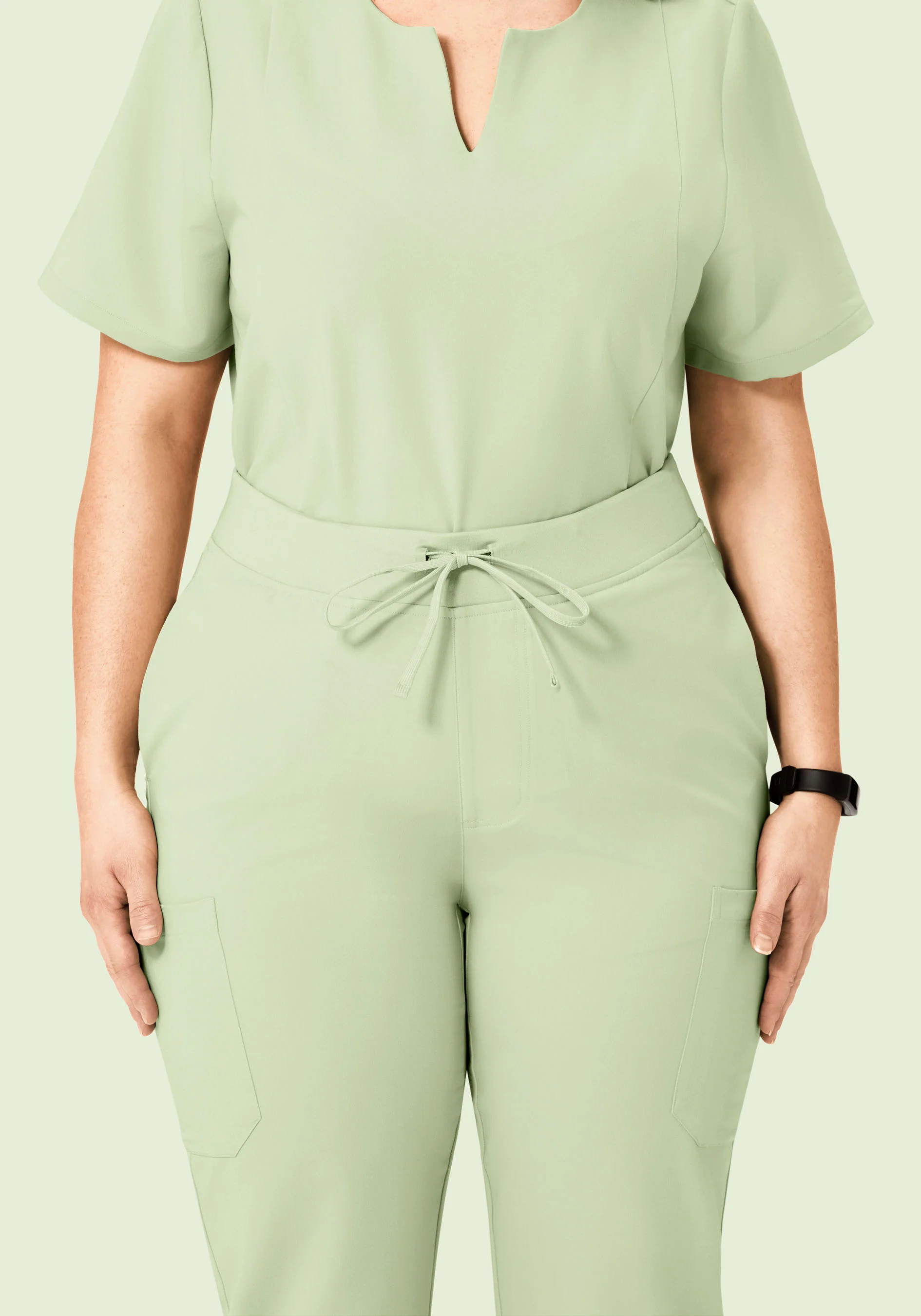 High Waisted Cargos Matcha - Image 4